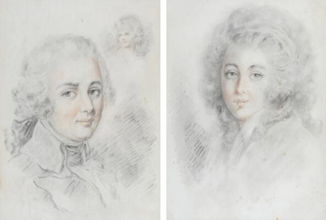 Sir Thomas LawrenceAfter, 20th century: Head studies. Unsigned. Charcoal