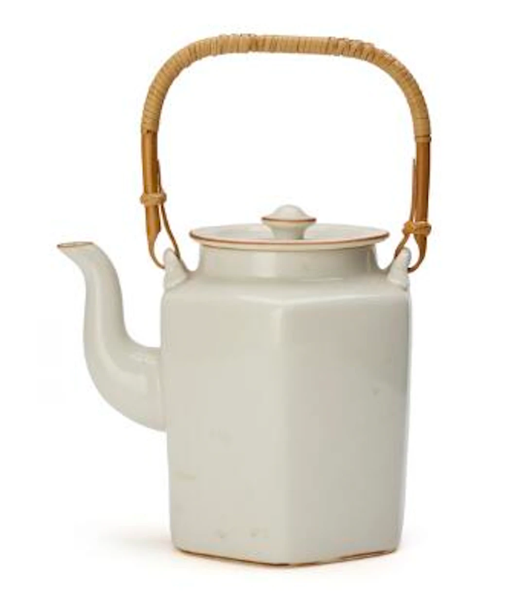 Gertrud Vasegaard: "Testellet". A porcelain teapot with reddish brown