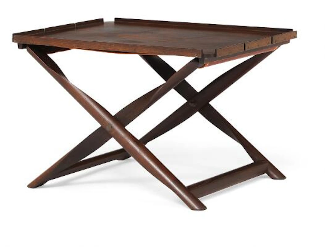 Kaare Klint: "Propeller Stool". Propeller-shaped folding stool in
