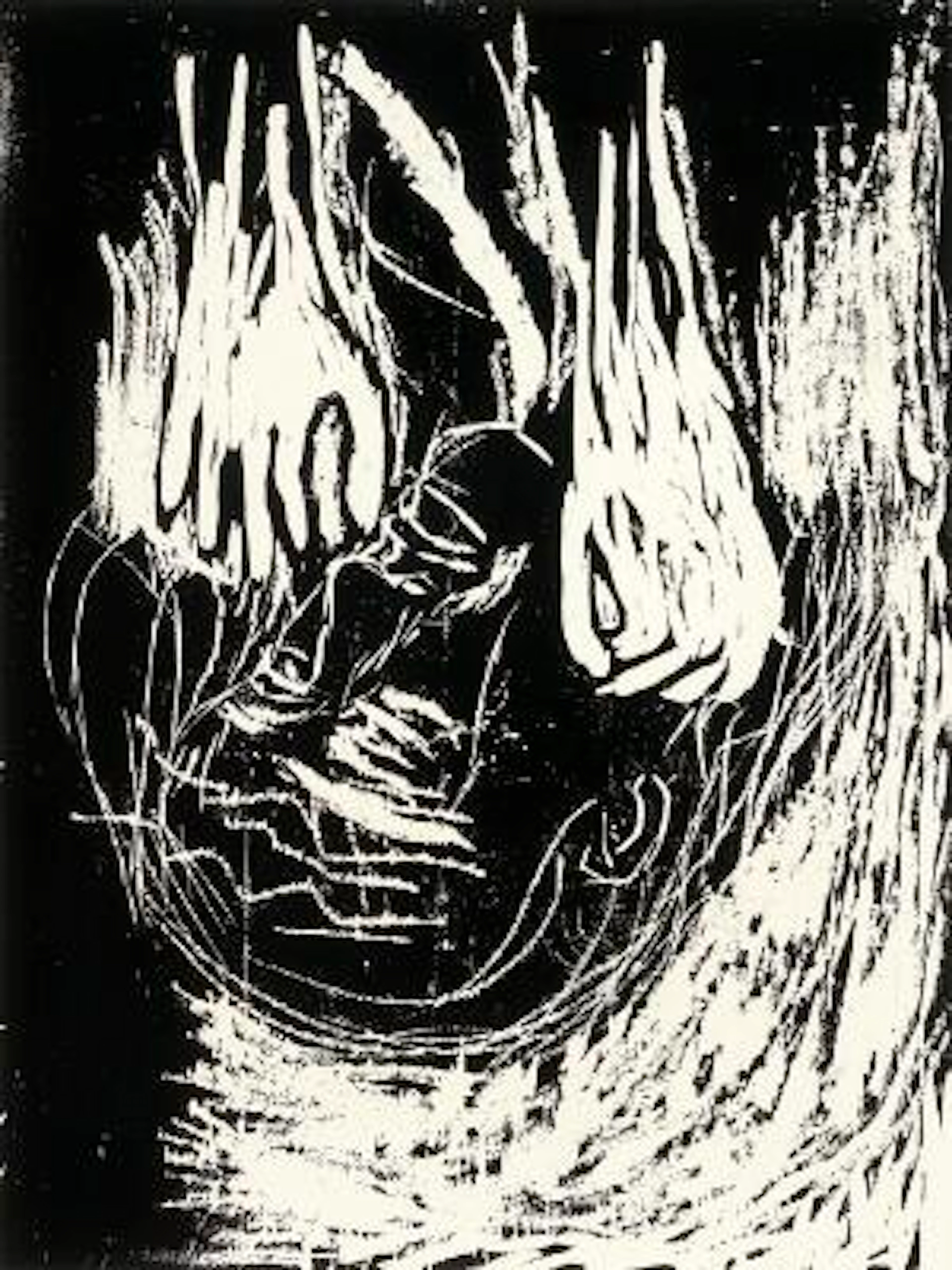Georg Baselitz: Untitled, 1983. Signed G. Baselitz 83, 13/15. Woodcut.