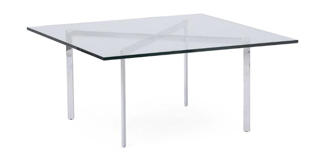Ludwig Mies van der Rohe: "Barcelona". Quadratic coffee table with