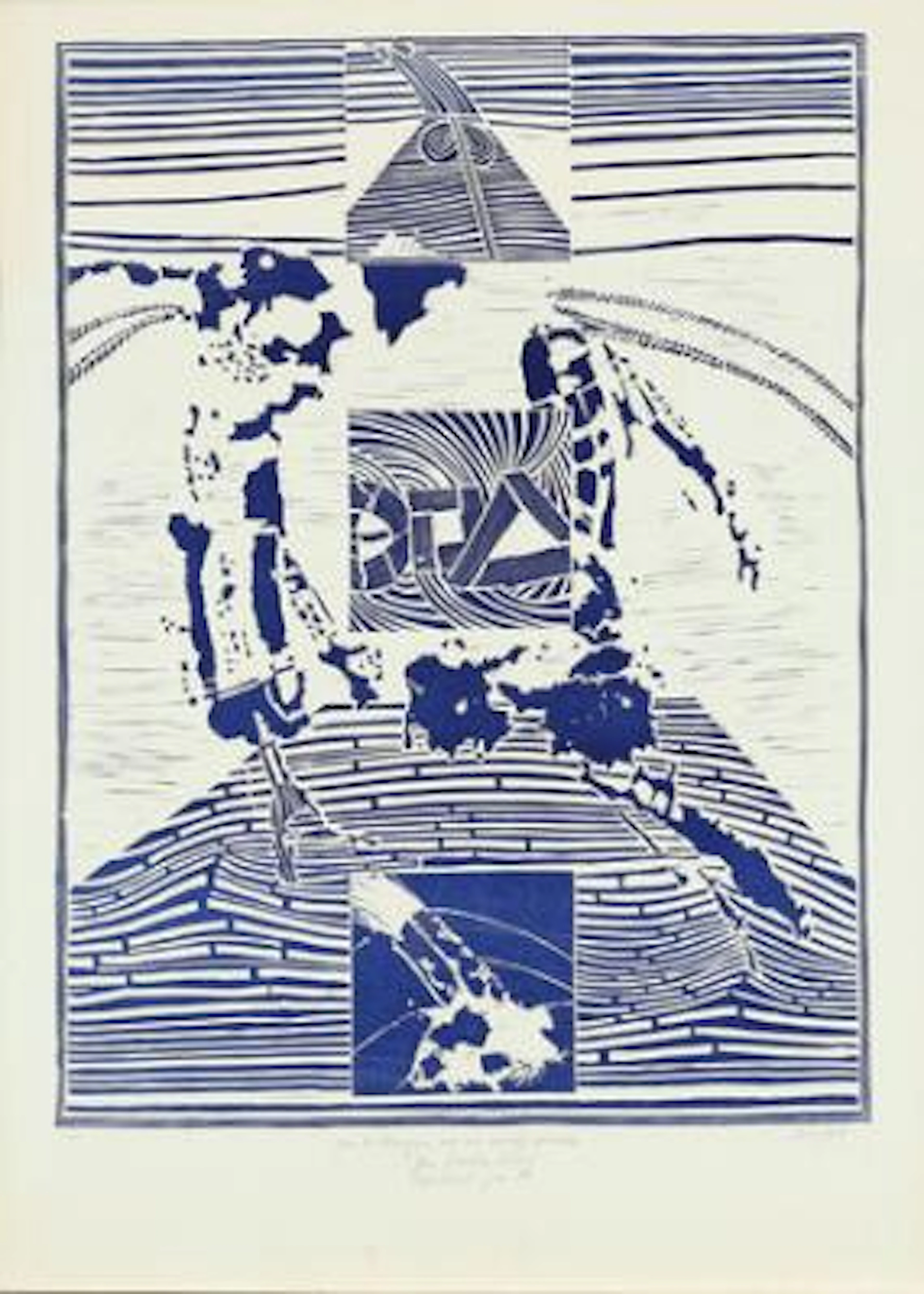 John-Franklin Koenig: Untitled. Signed JFKoenig 74, 13/99 and dedication