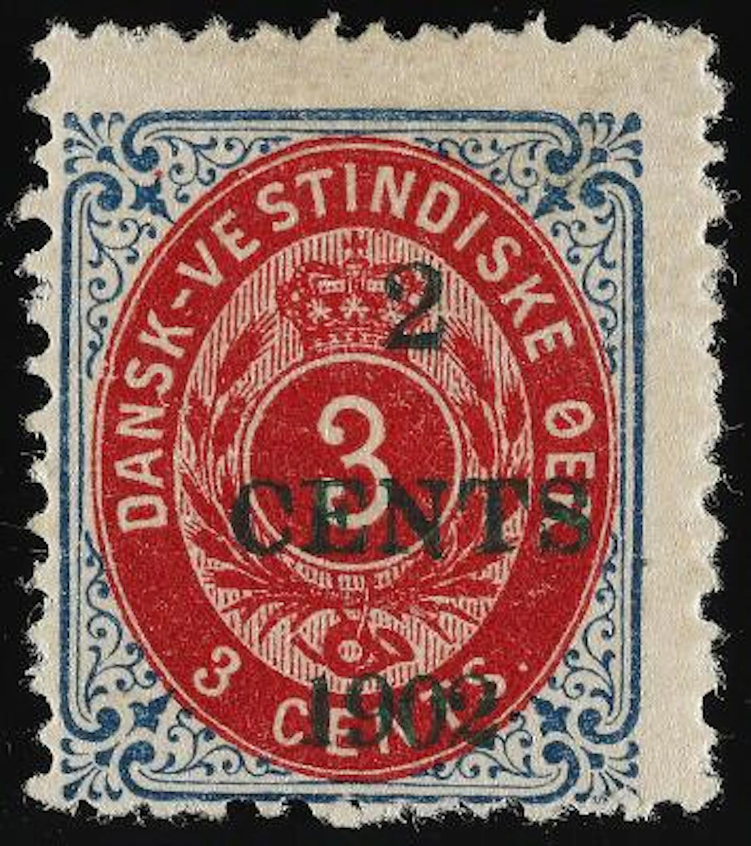 1902. Local Overprint, 2/3 cents. GREEN OVERPRINT. Pos. 13. Very rare