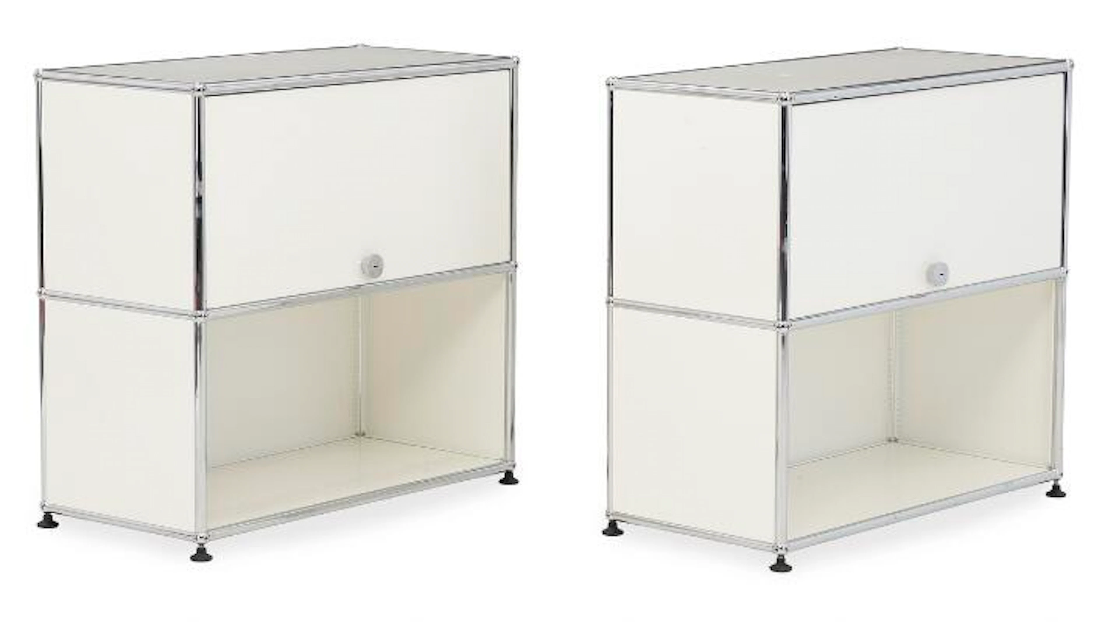 Paul Schärer, Fritz Haller: “USM” a pair of cabinet modules with chrome-plated