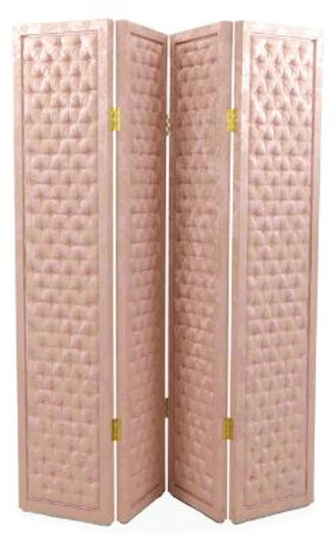 A four-panel folding screen upholstered with damask silk. 2026. H.