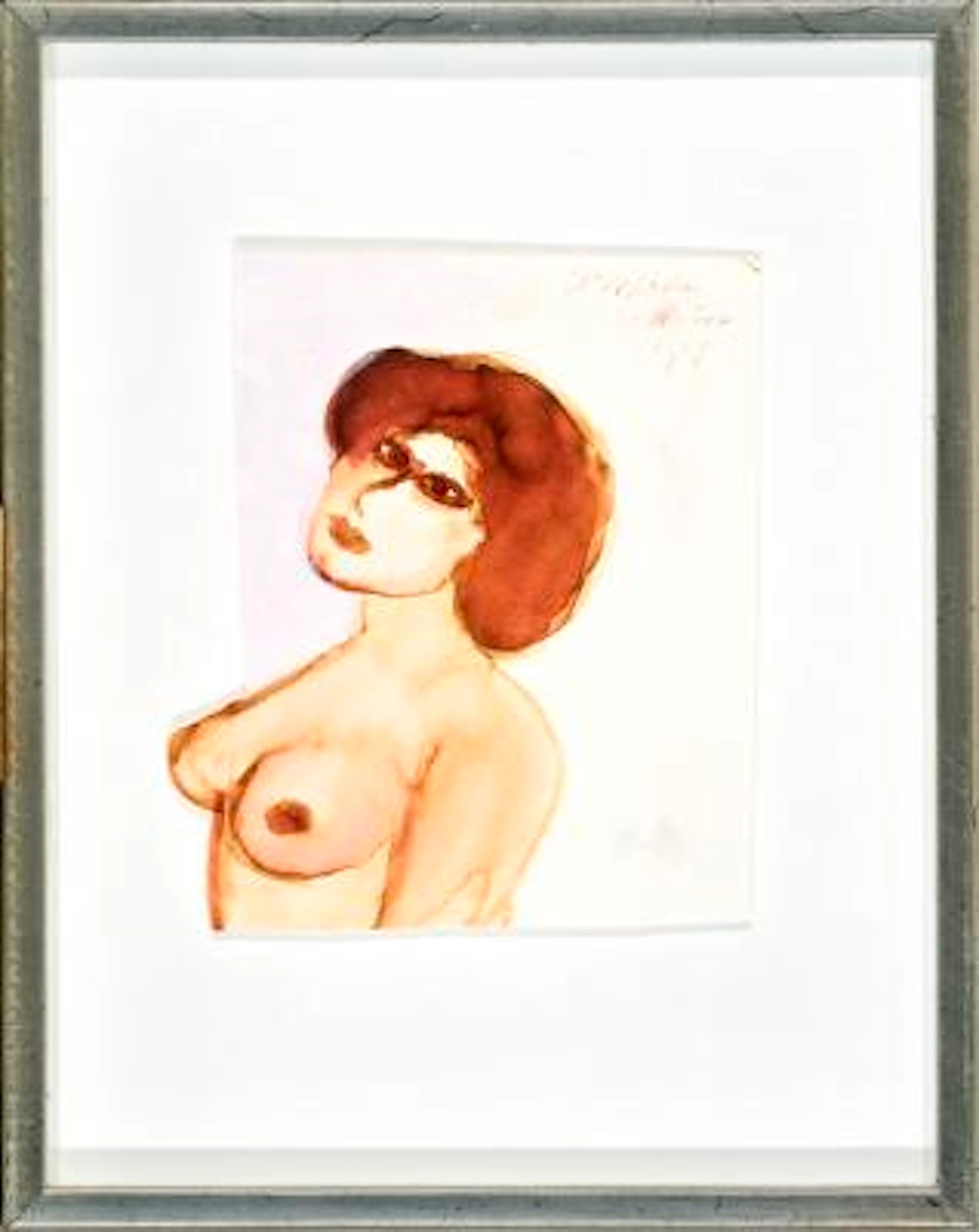 Corneille: Female model. Signed Corneille 20 Août '88. Watercolour