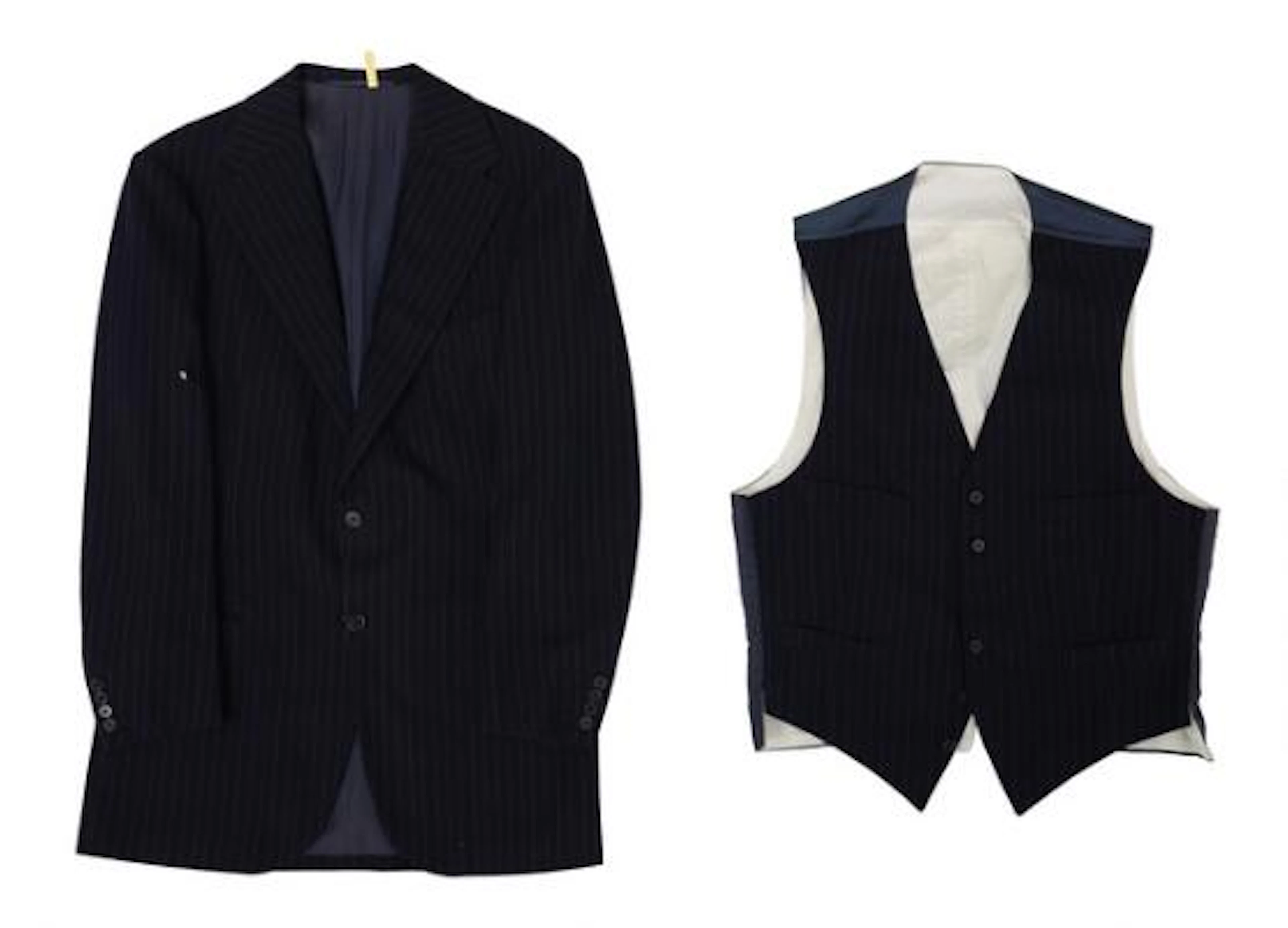 Alfred Alm: A navy flannel jacket with matching waistcoat. 1977. (2)