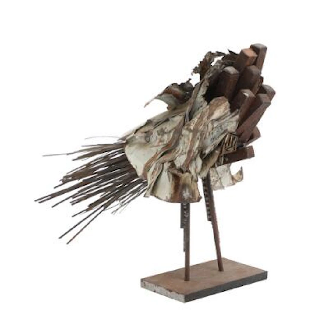 Franz Beckerlee: Untitled. Unsigned. Partially painted iron. H. 29.