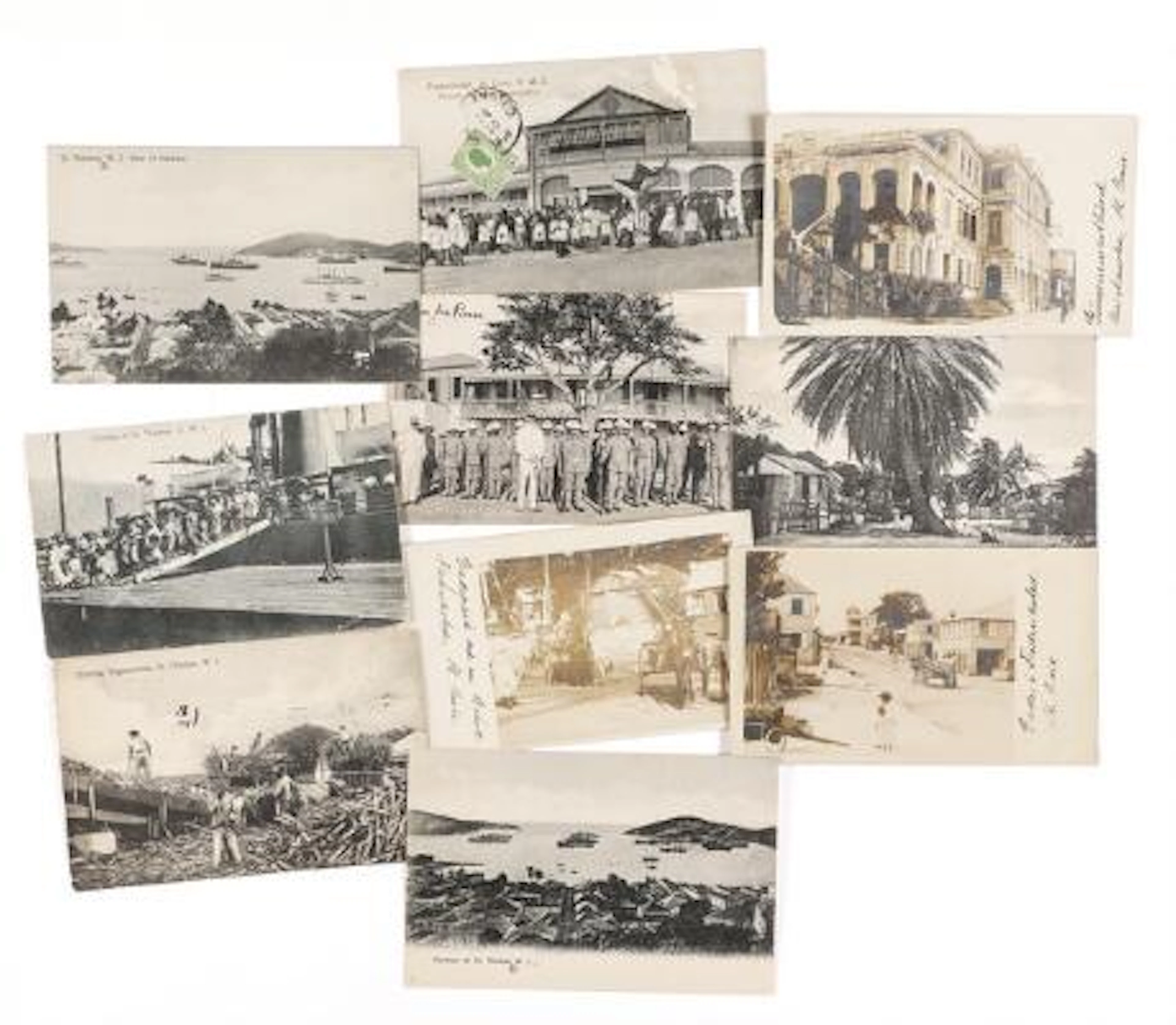 Postcards. Danish West Indies. Lot with app. 50 old postcards, several