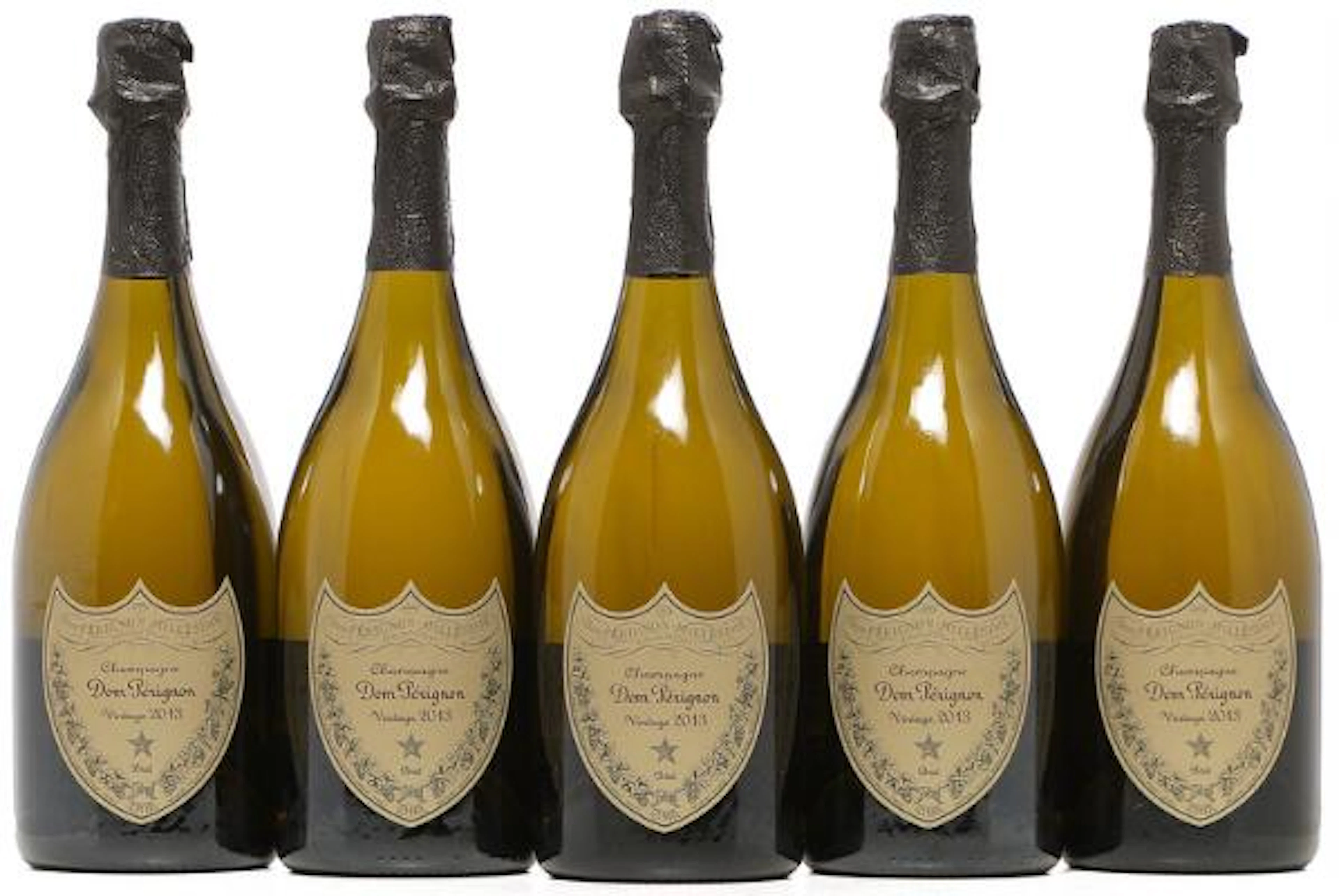 5 bts. Champagne Dom Pérignon, Moët et Chandon 2013 A (hf/in). – Bruun