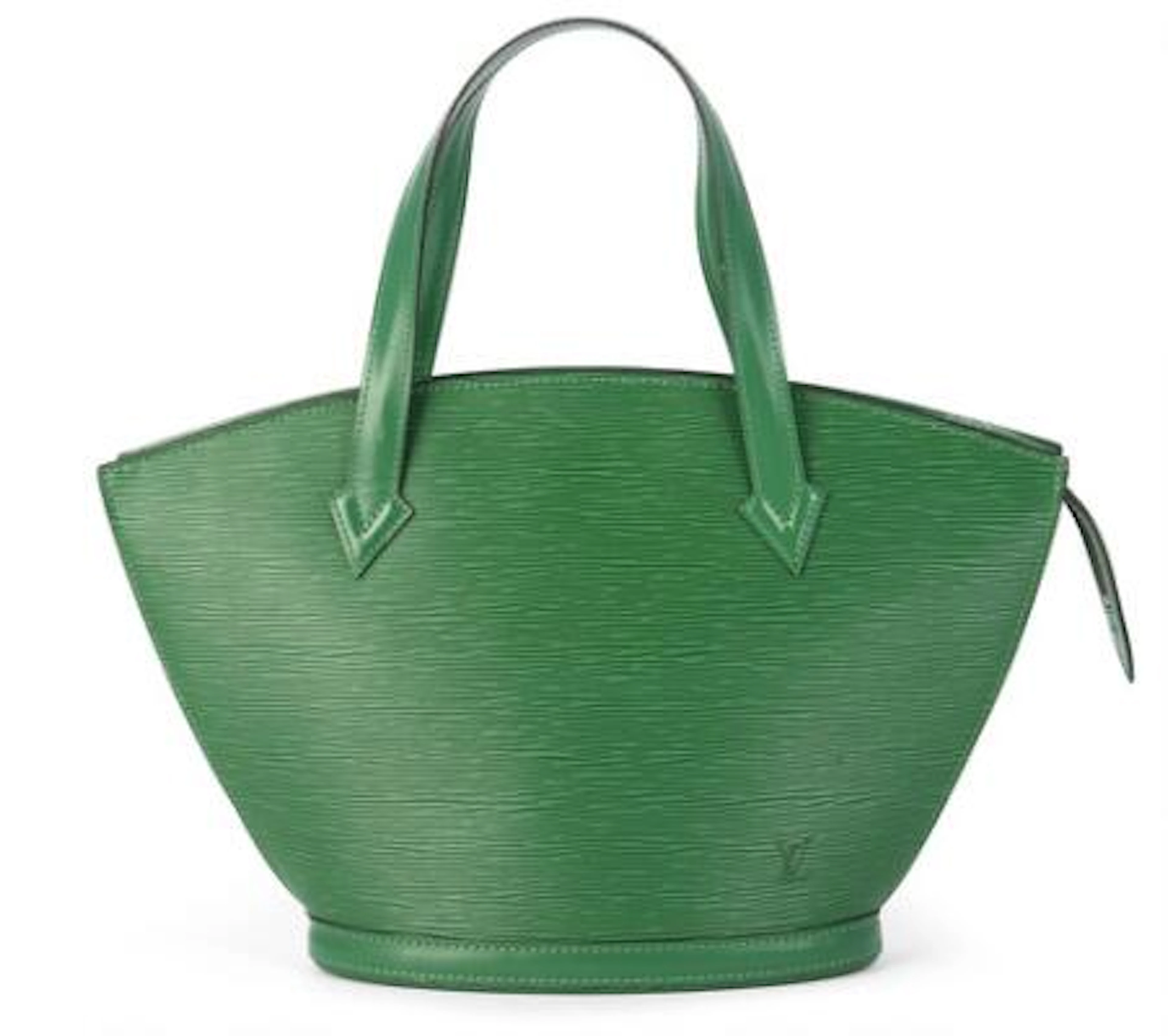 Louis Vuitton: A "Saint Jacques" bag of green Epi leather with gold