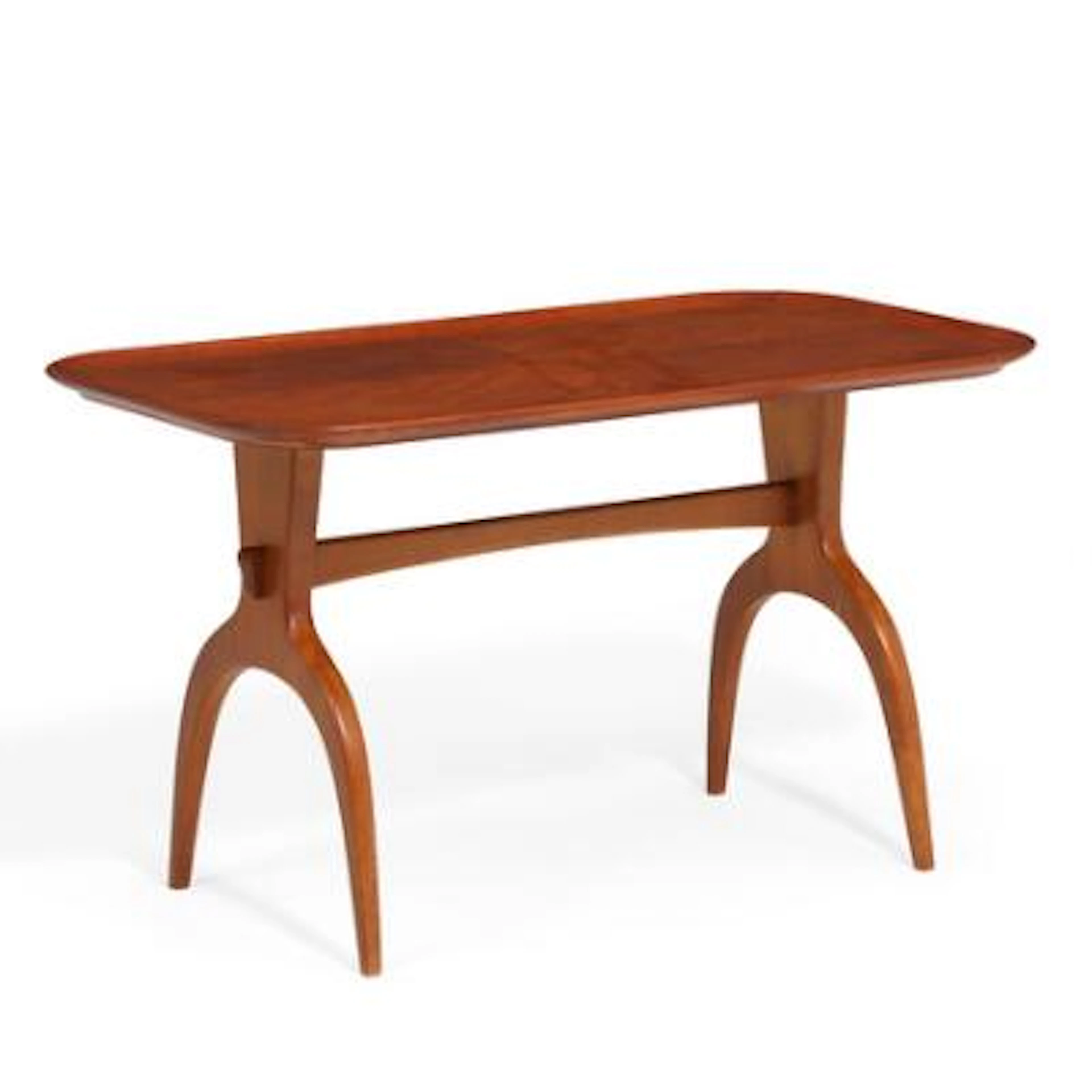 Swedish Modern: Coffee table with sculptural frame in stained beech.