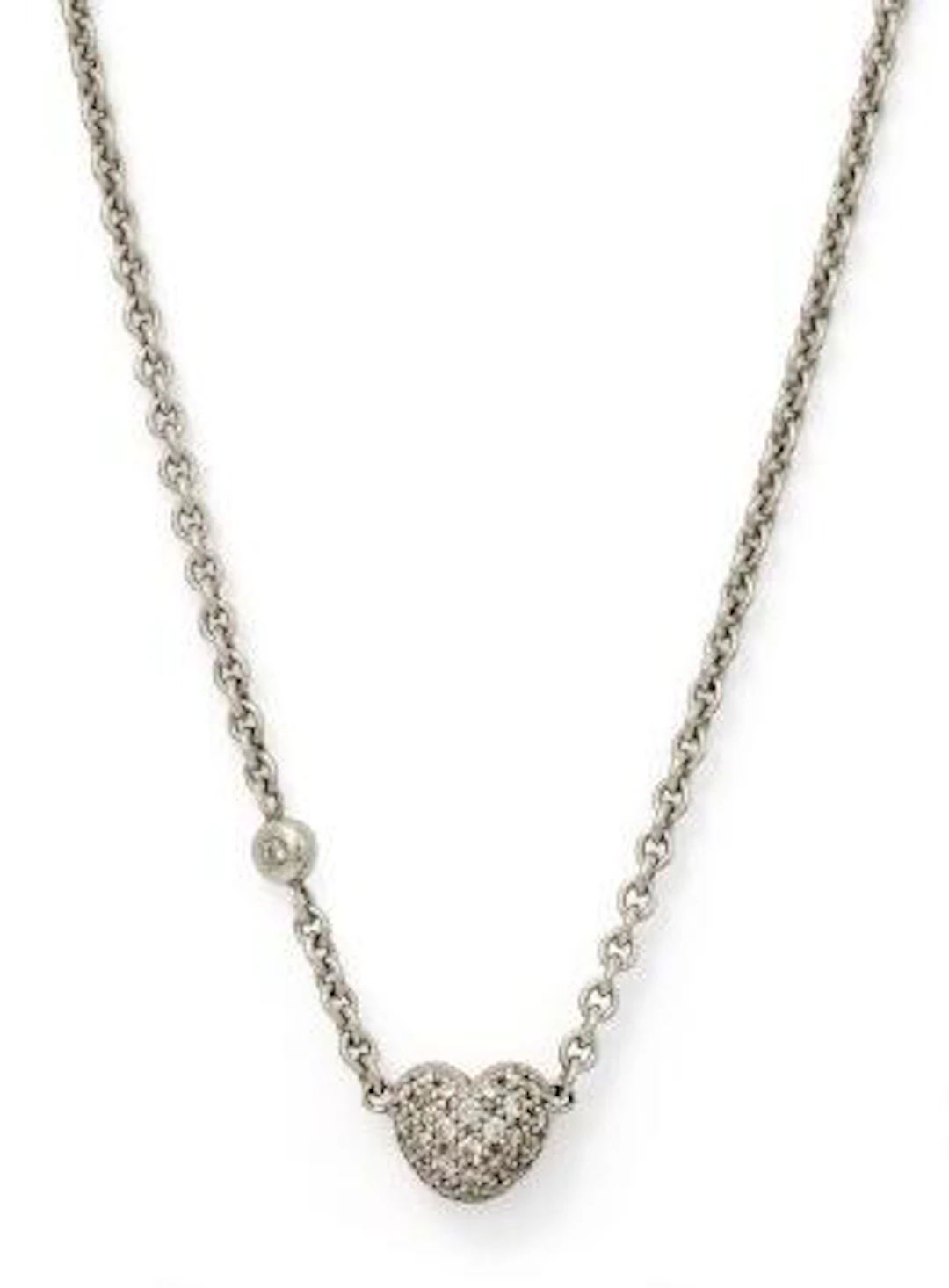 Ole Lynggaard: A necklace in 14k white gold set with a diamond pendant