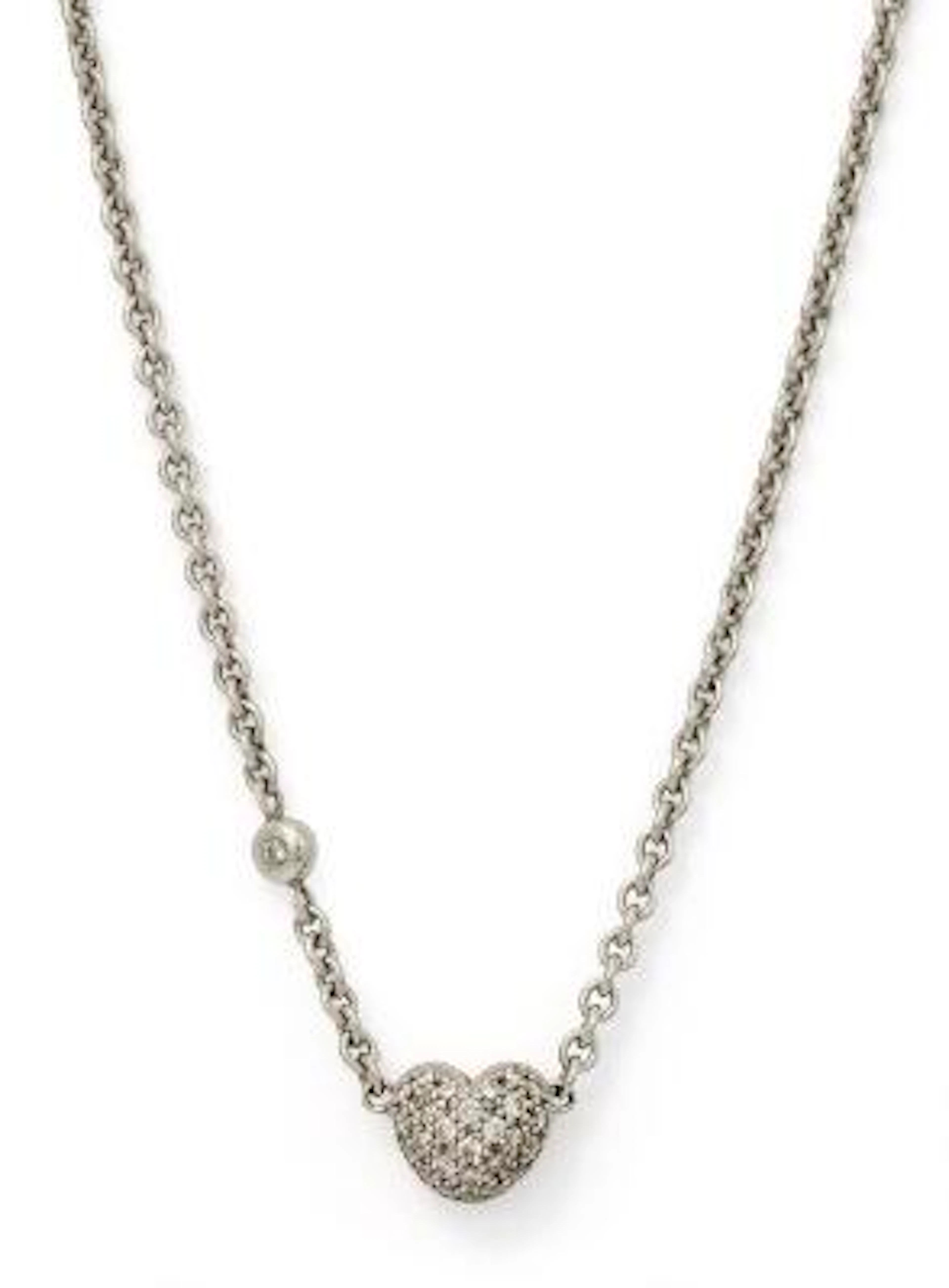 Ole Lynggaard: A necklace in 14k white gold set with a diamond pendant