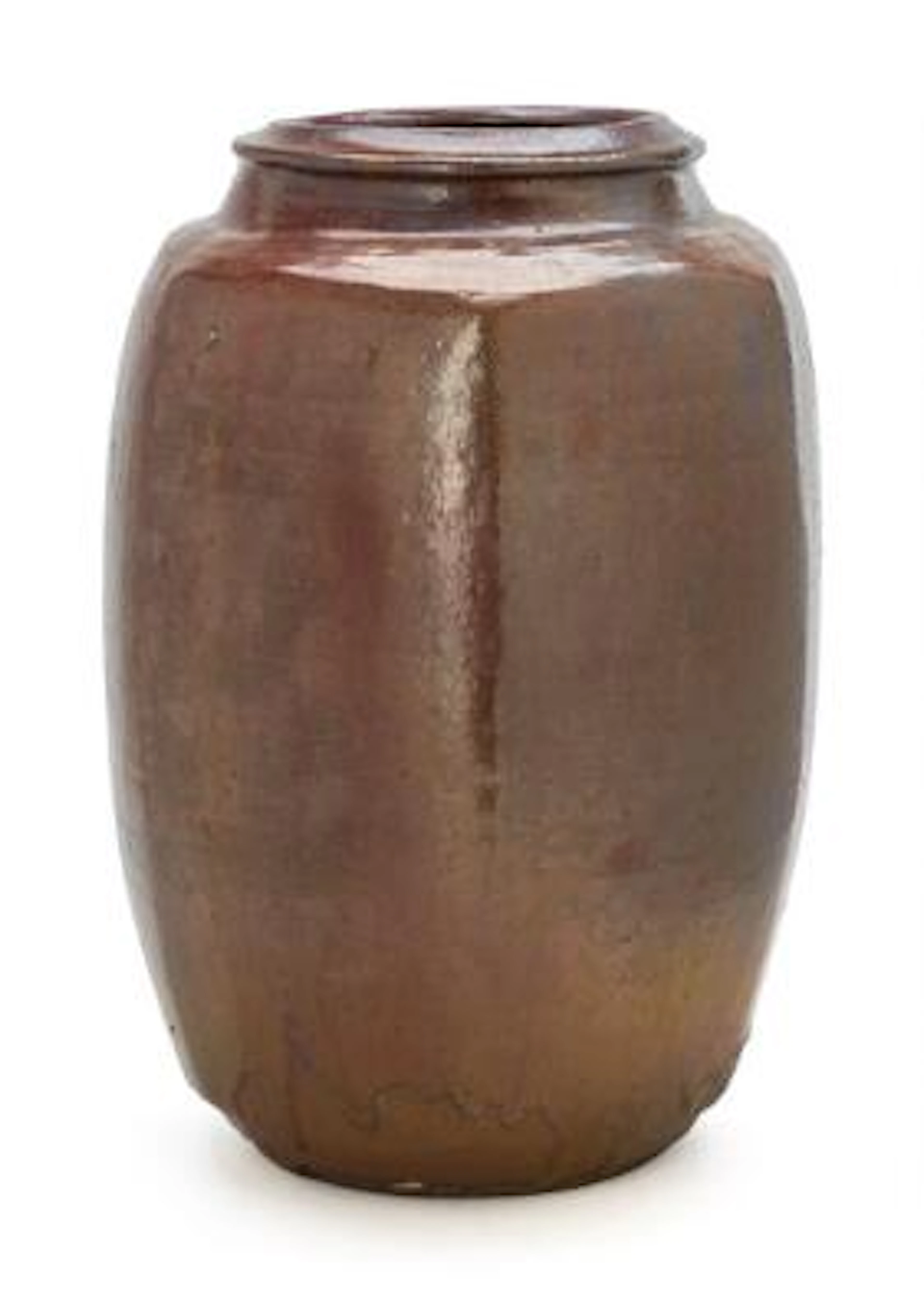 Gutte Eriksen: A high-fire earthenware floor vase. Modelled in edged