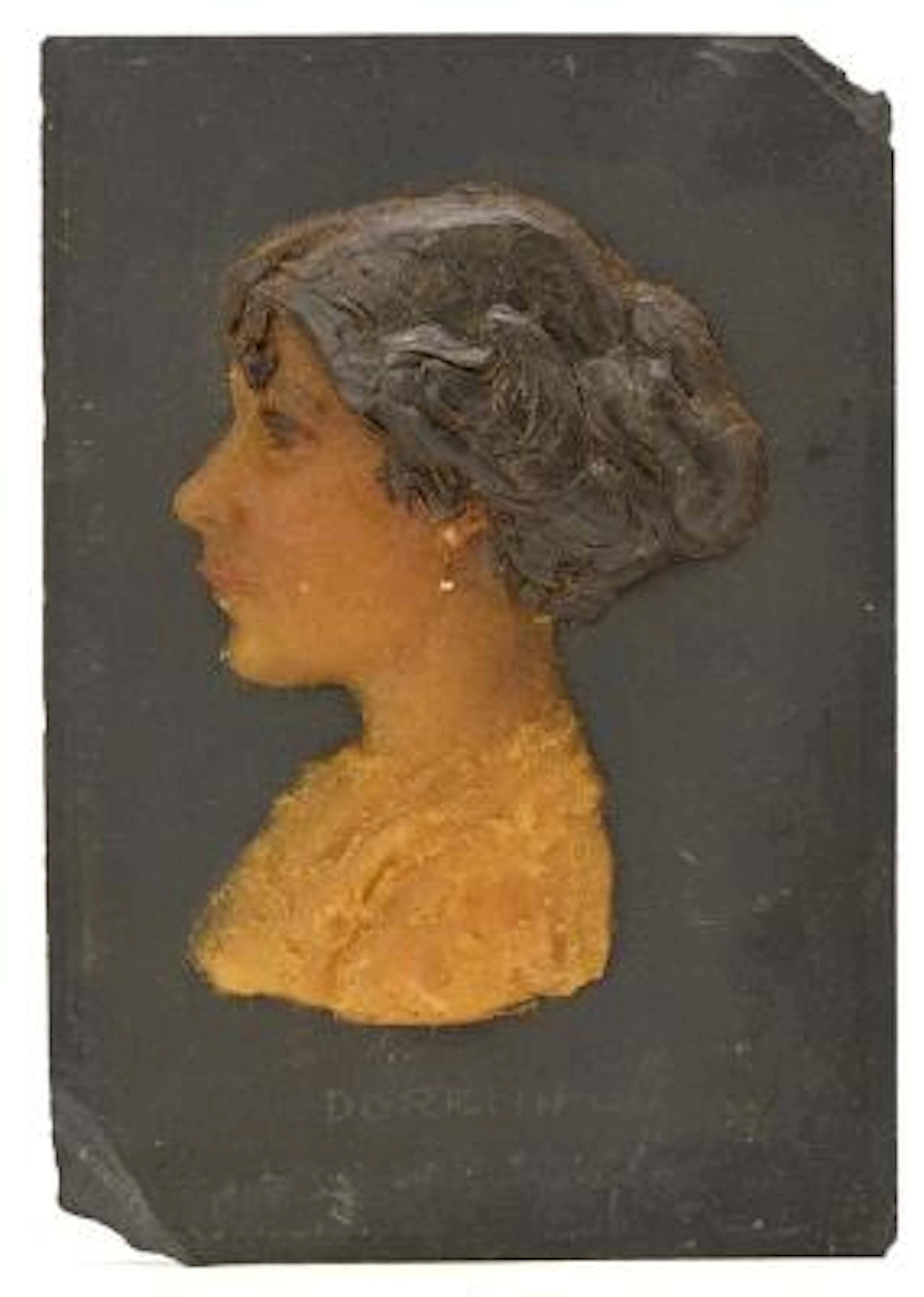 Edith Willumsen: Portrait of "Dorrit". Dedication on the reverse from