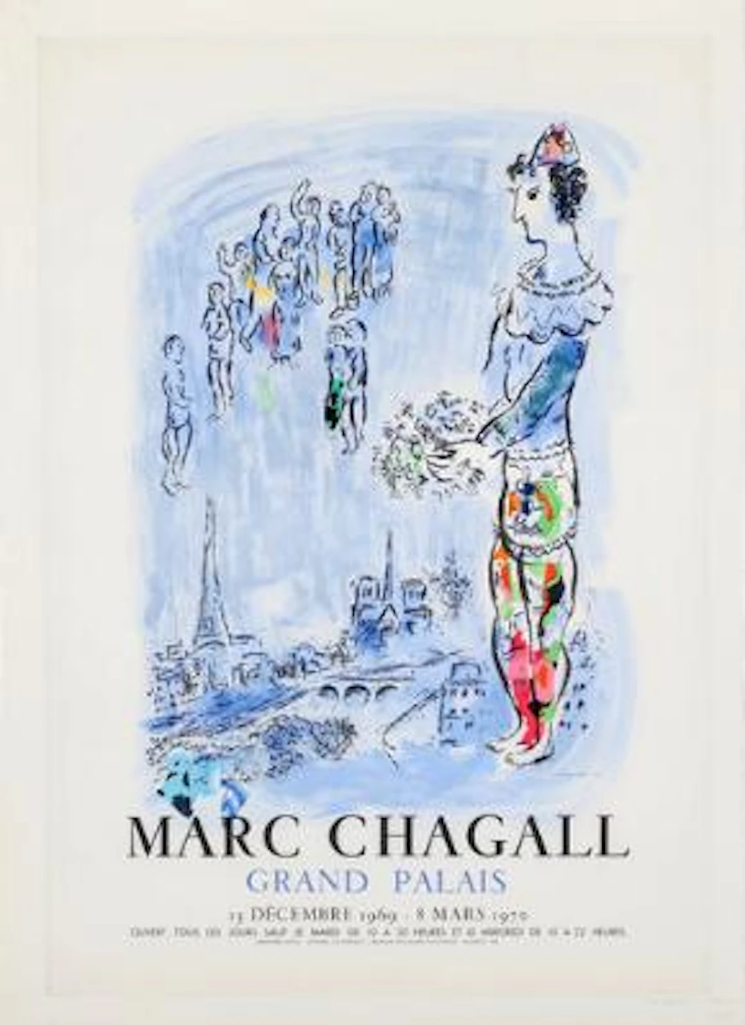 Marc Chagall: "Le Magicien de Paris", 1969. Unsigned. Lithographic