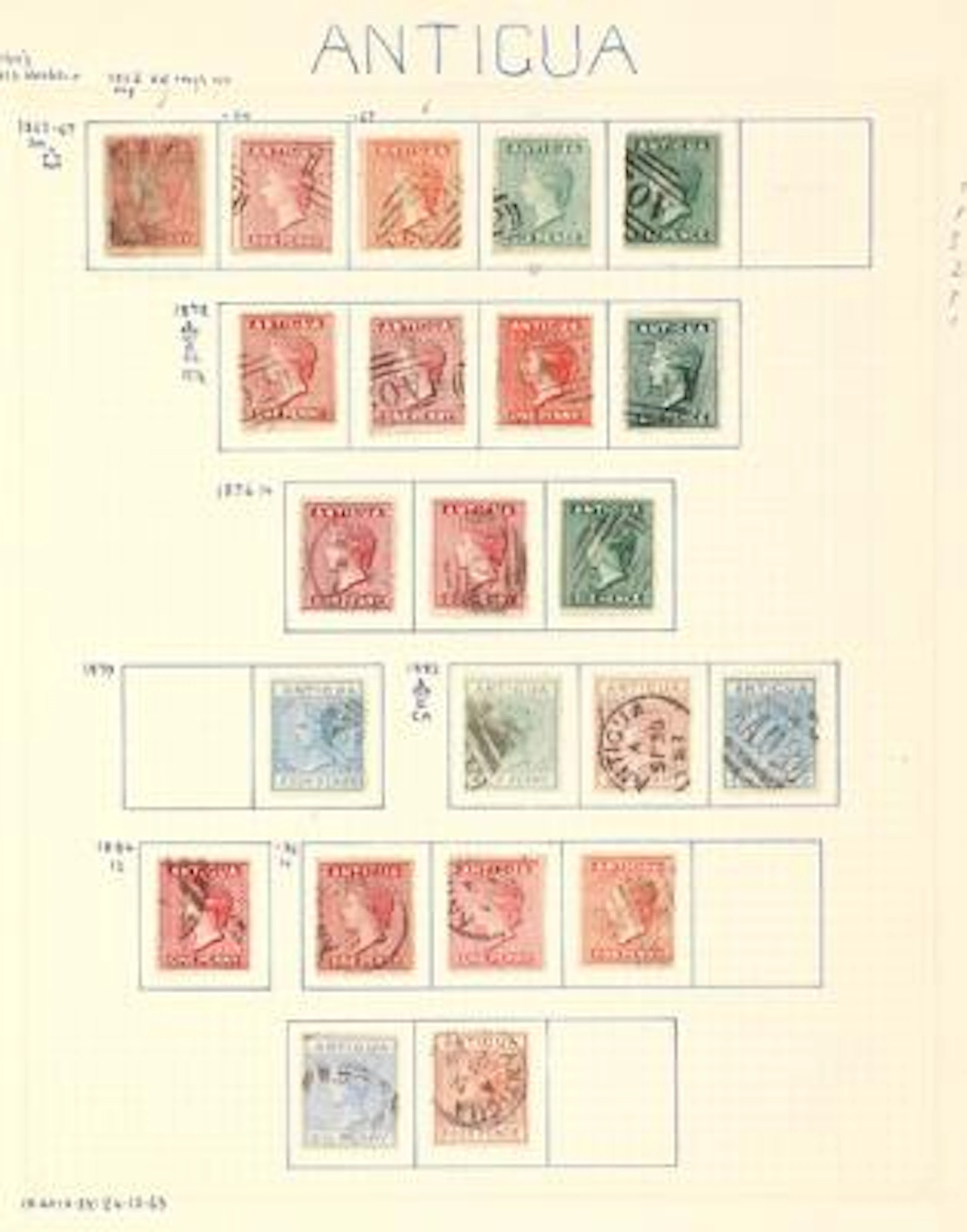 British Commonwealth. Very old collection in a Heimdal album. Material
