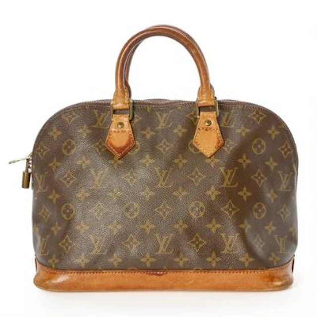 Louis Vuitton: An "Alma" bag of brown monogram canvas with brown leather