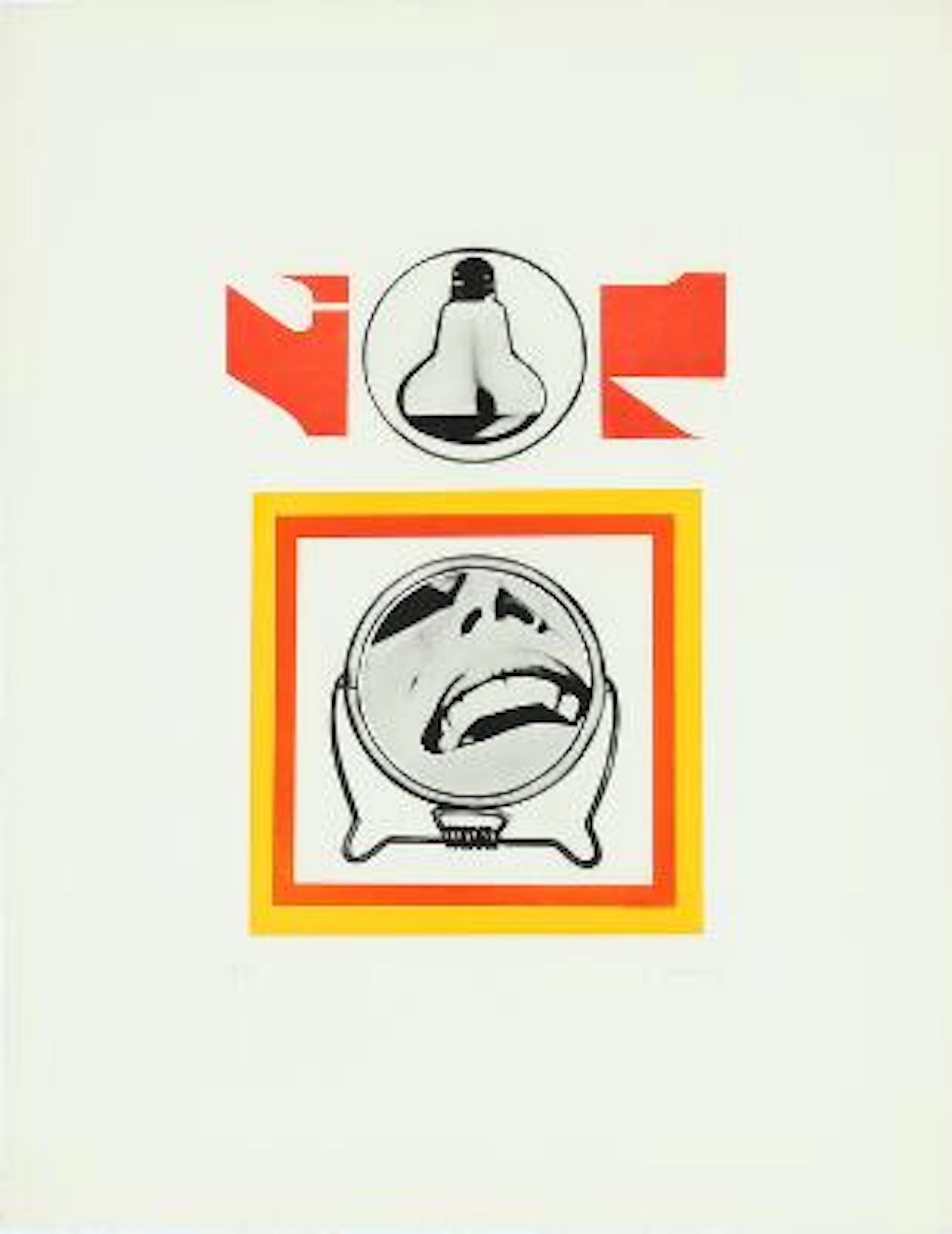Peter Klasen: Composition. Signed Klasen 15/99. Engraving in colours.