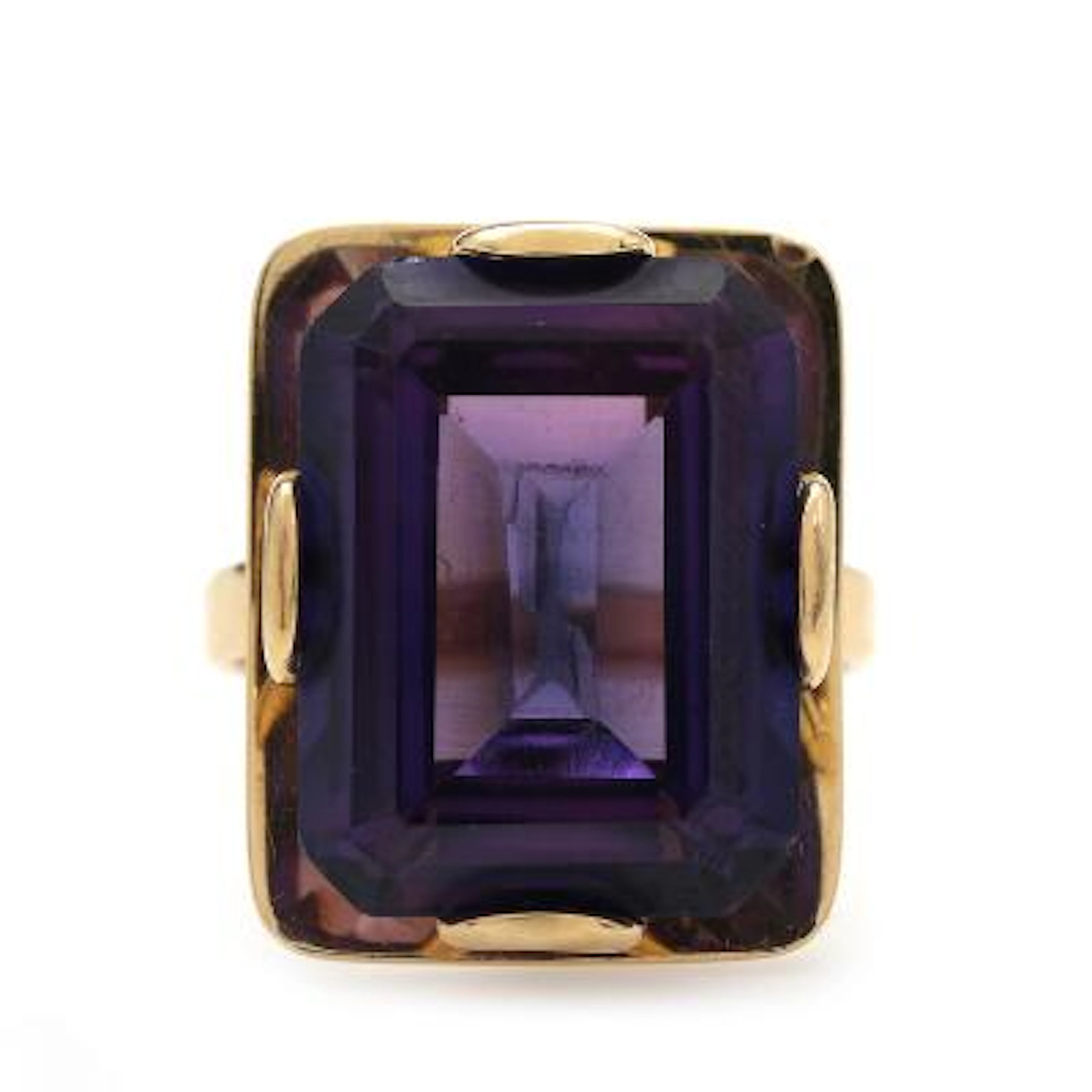 Amethyst Ring set with amethyst, mounted in 14k gold. Size 61. – Bruun