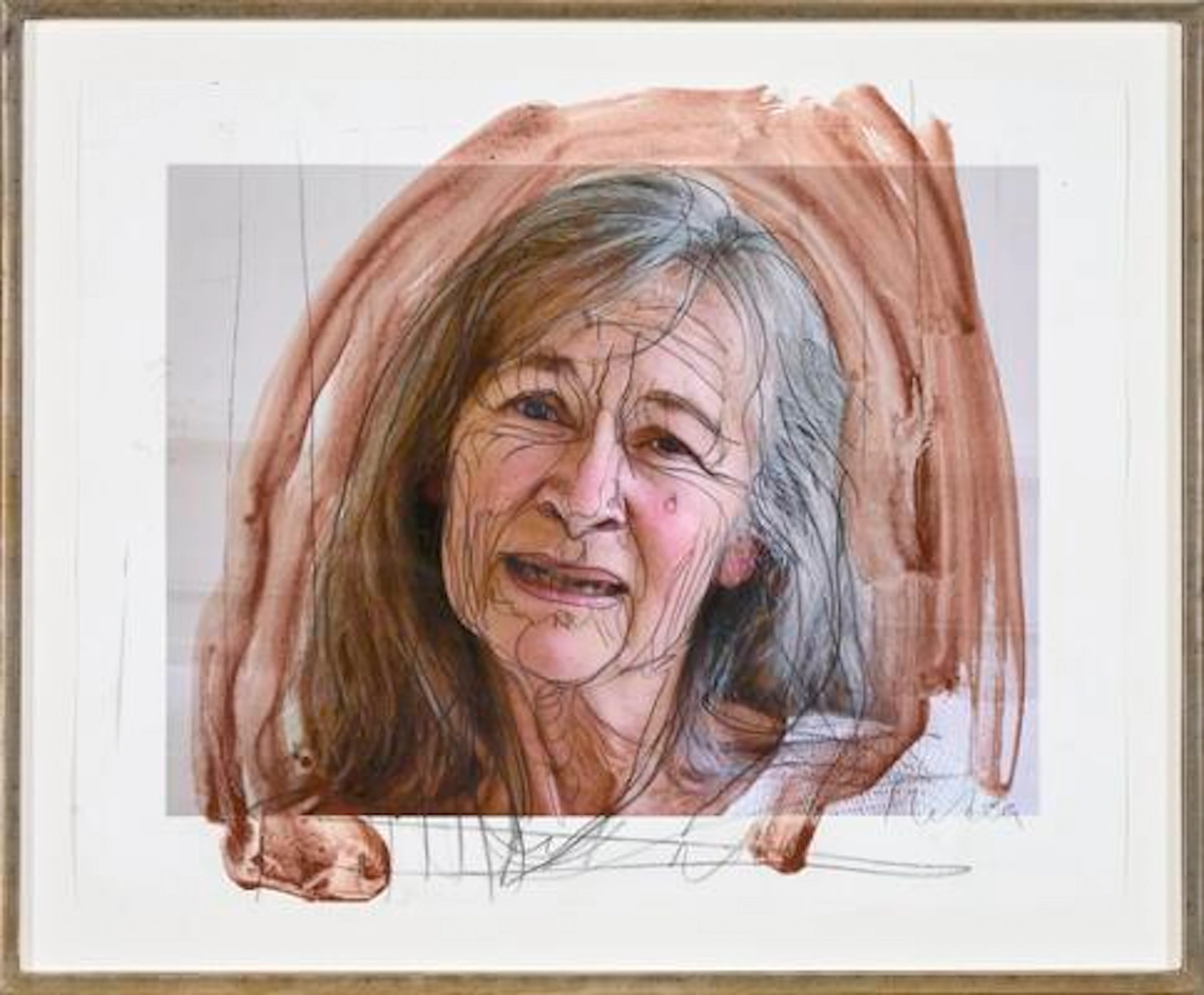 Christian Lemmerz: ”Medea” (Portrait of Lone Backe). Watercolour and