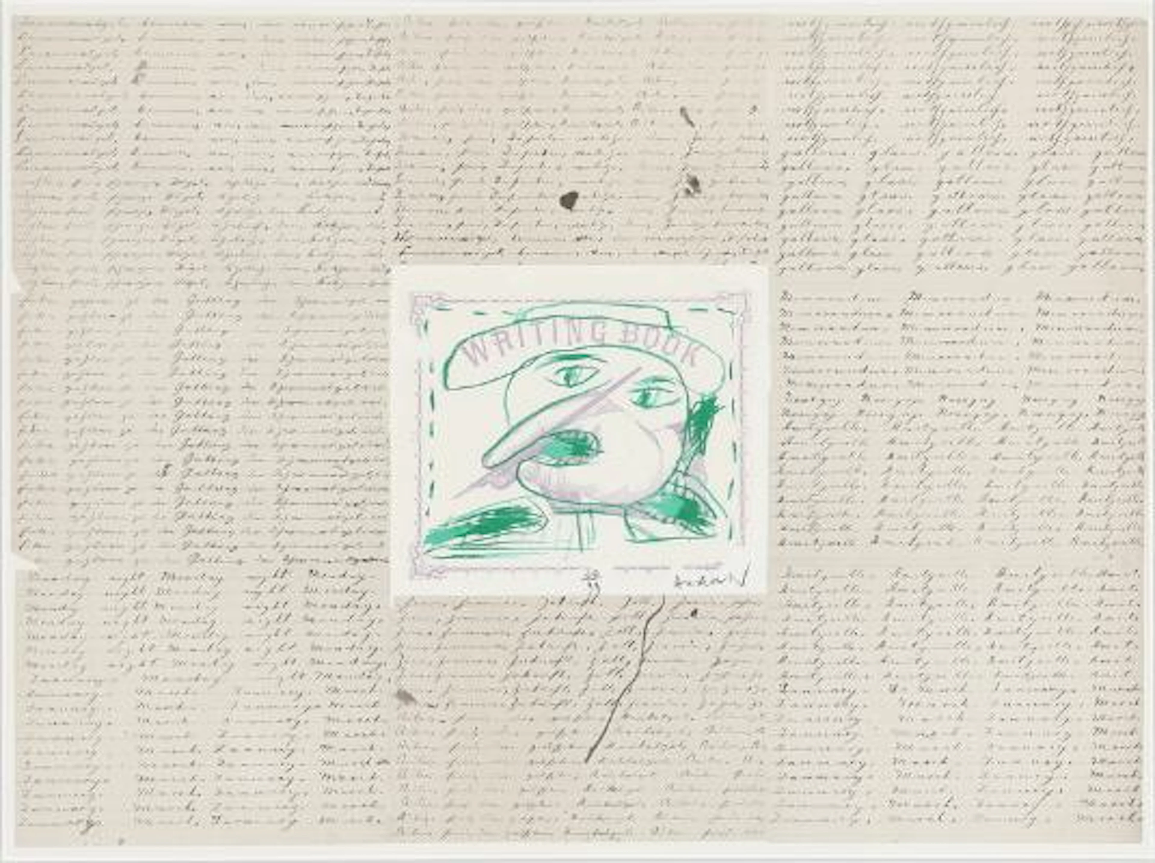 Pierre Alechinsky: "Writing Book". Signed Alechinsky, 50/99. Lithograph