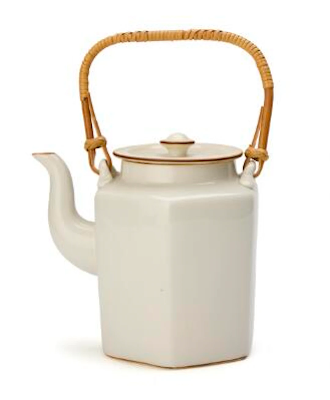 Gertrud Vasegaard: "Testellet". A porcelain teapot with reddish brown