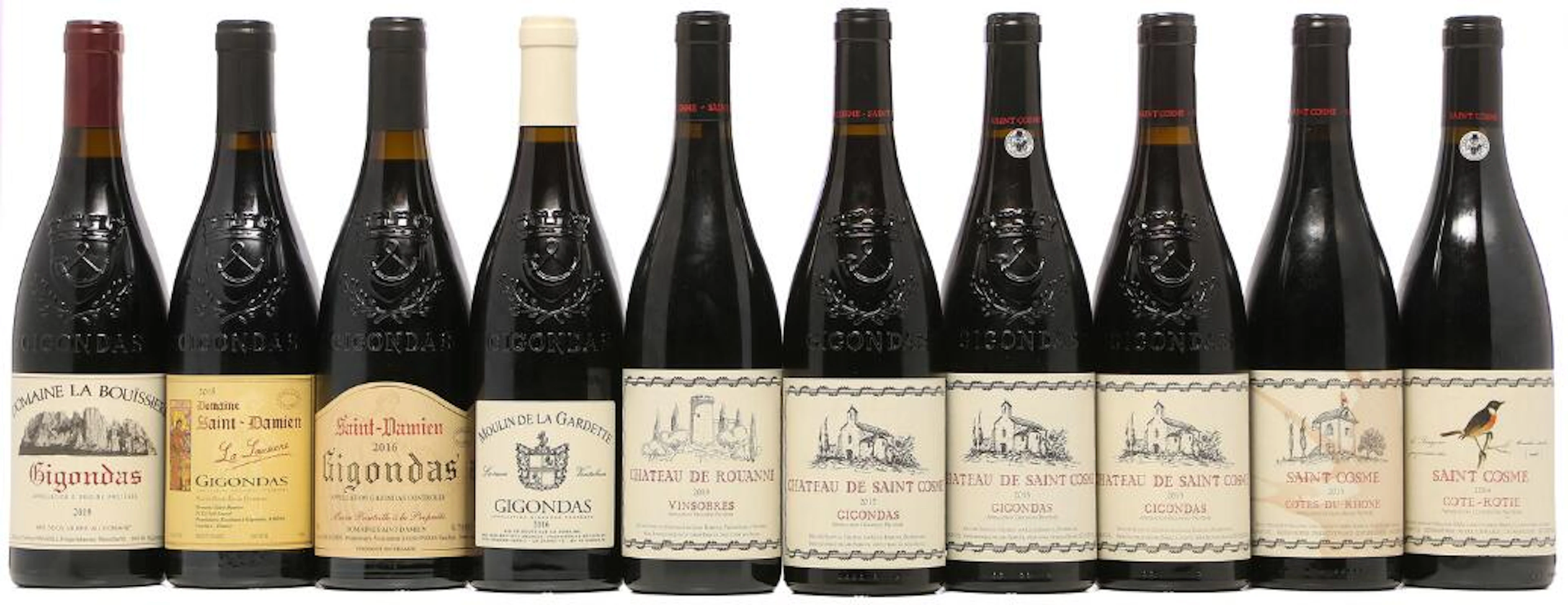1 bt. Gigondas, Domaine de la Bouïssiere 2019 A (hf/in). etc. Total