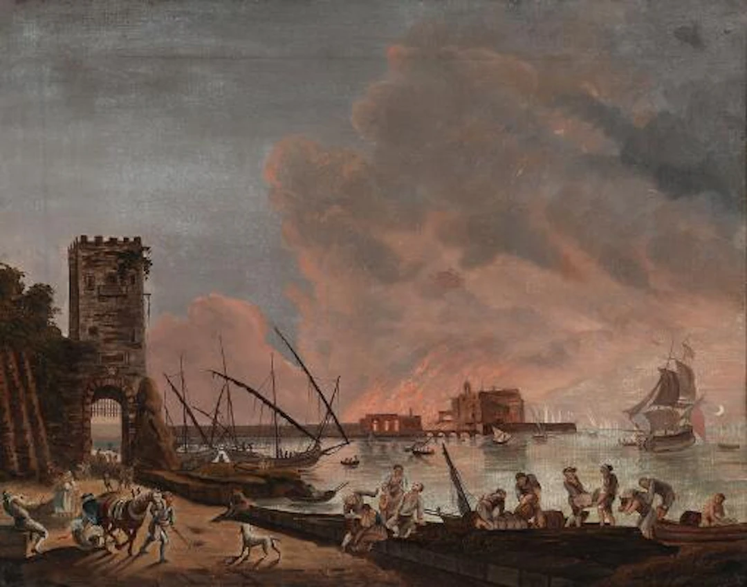 Claude Joseph Vernet, after, ca. 1800: Goods are being unloaded in