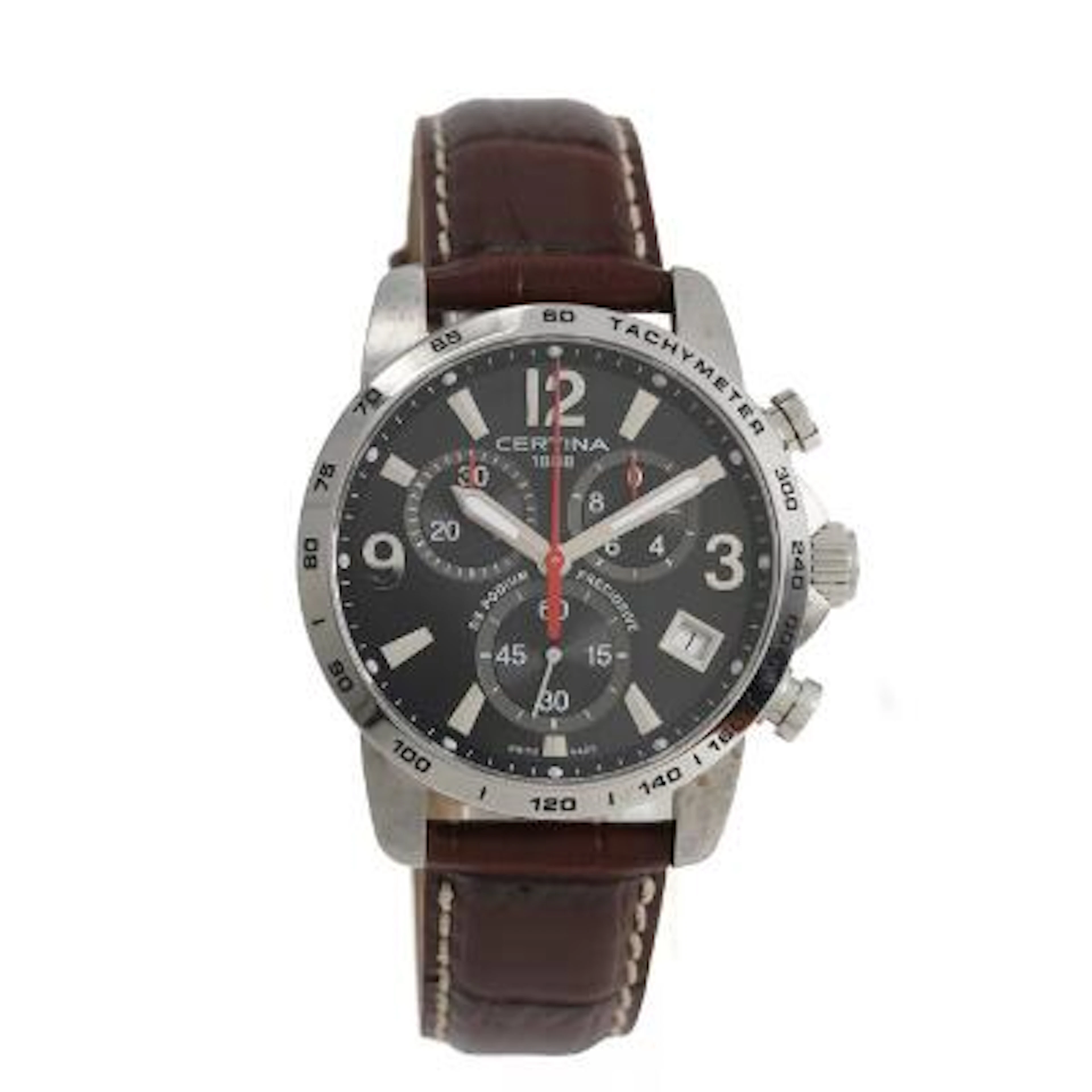 Certina: Podium Chronograph 1/10 sec. of steel, ref. C034.417A. Quartz