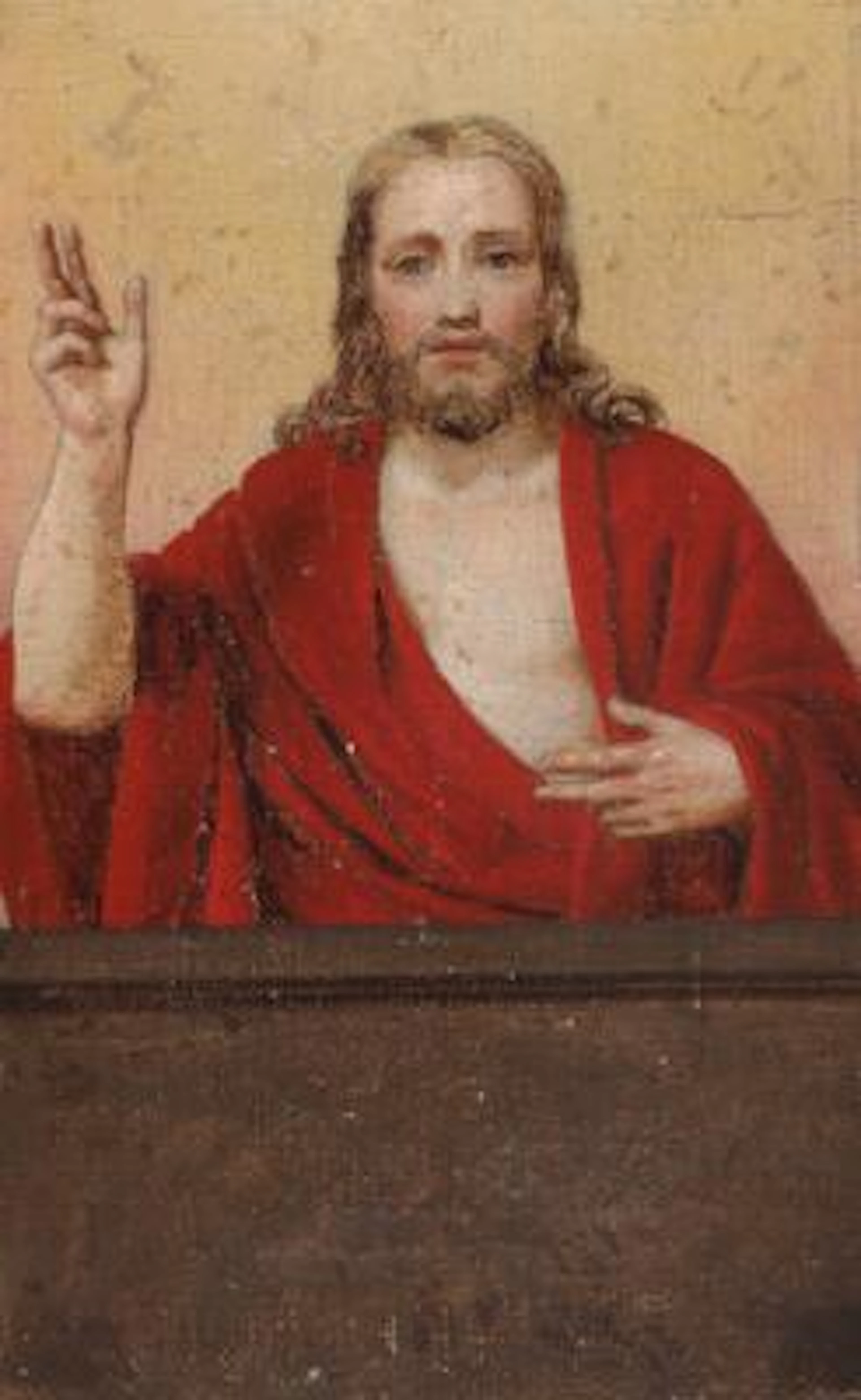 C. W. Eckersberg: "Christus velsignende. Brystbillede". Study. 1825.