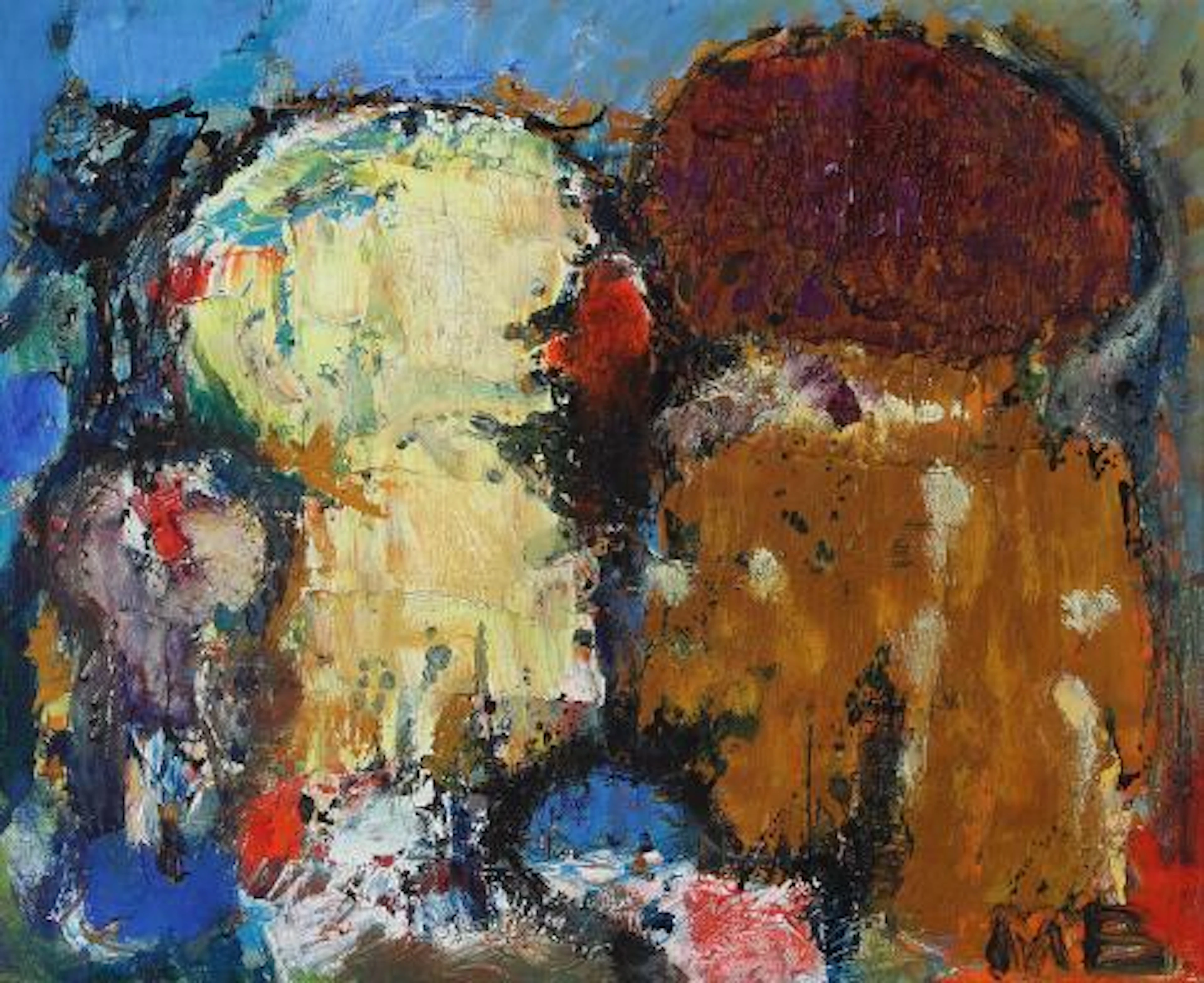 Mogens Balle: Untitled. Signed M.B. Oil on canvas. 38 x 46 cm. – Bruun