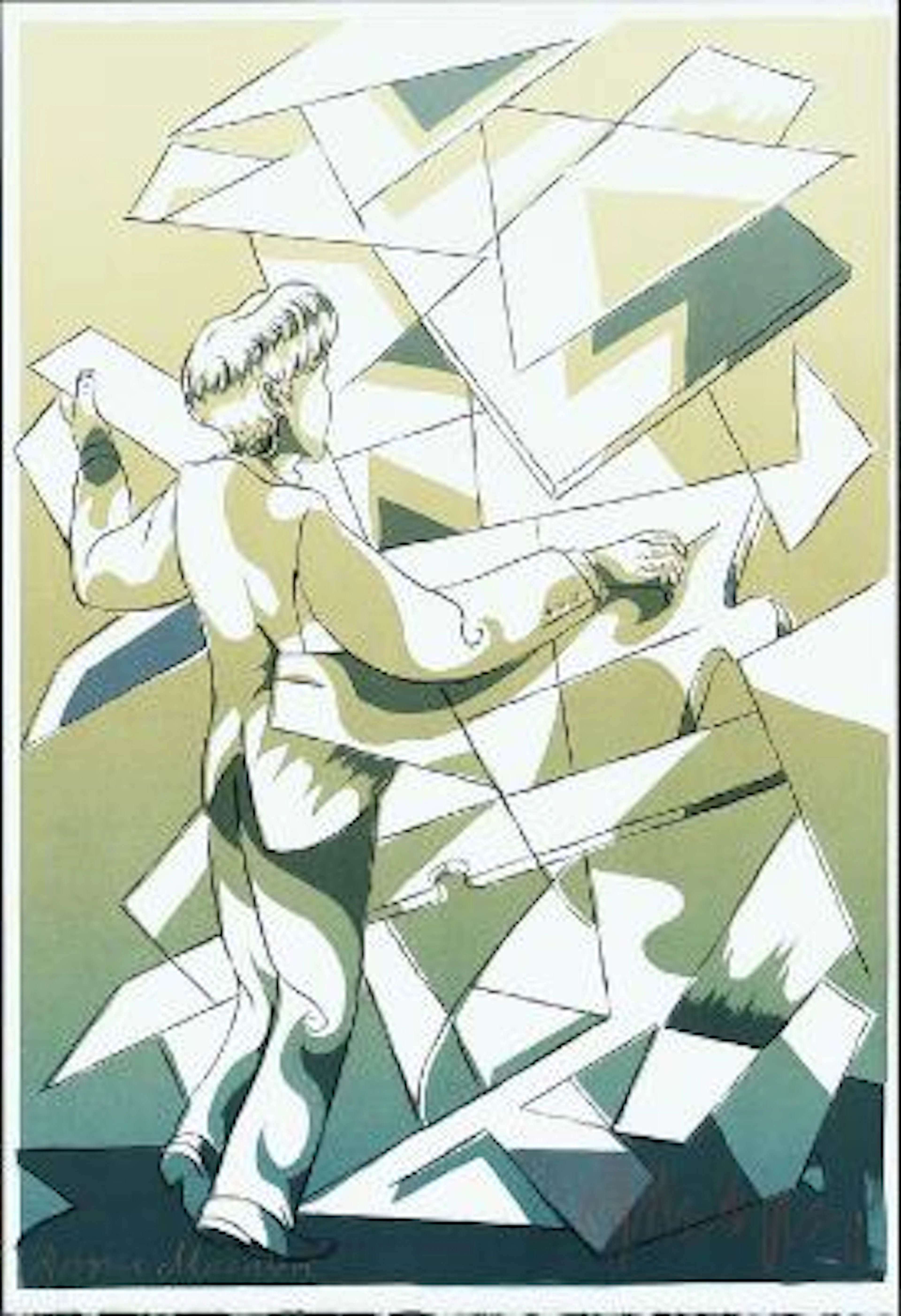 Martin Bigum: "Dance Macabre". Signed Martin Bigum 14, 71/150. Lithograph