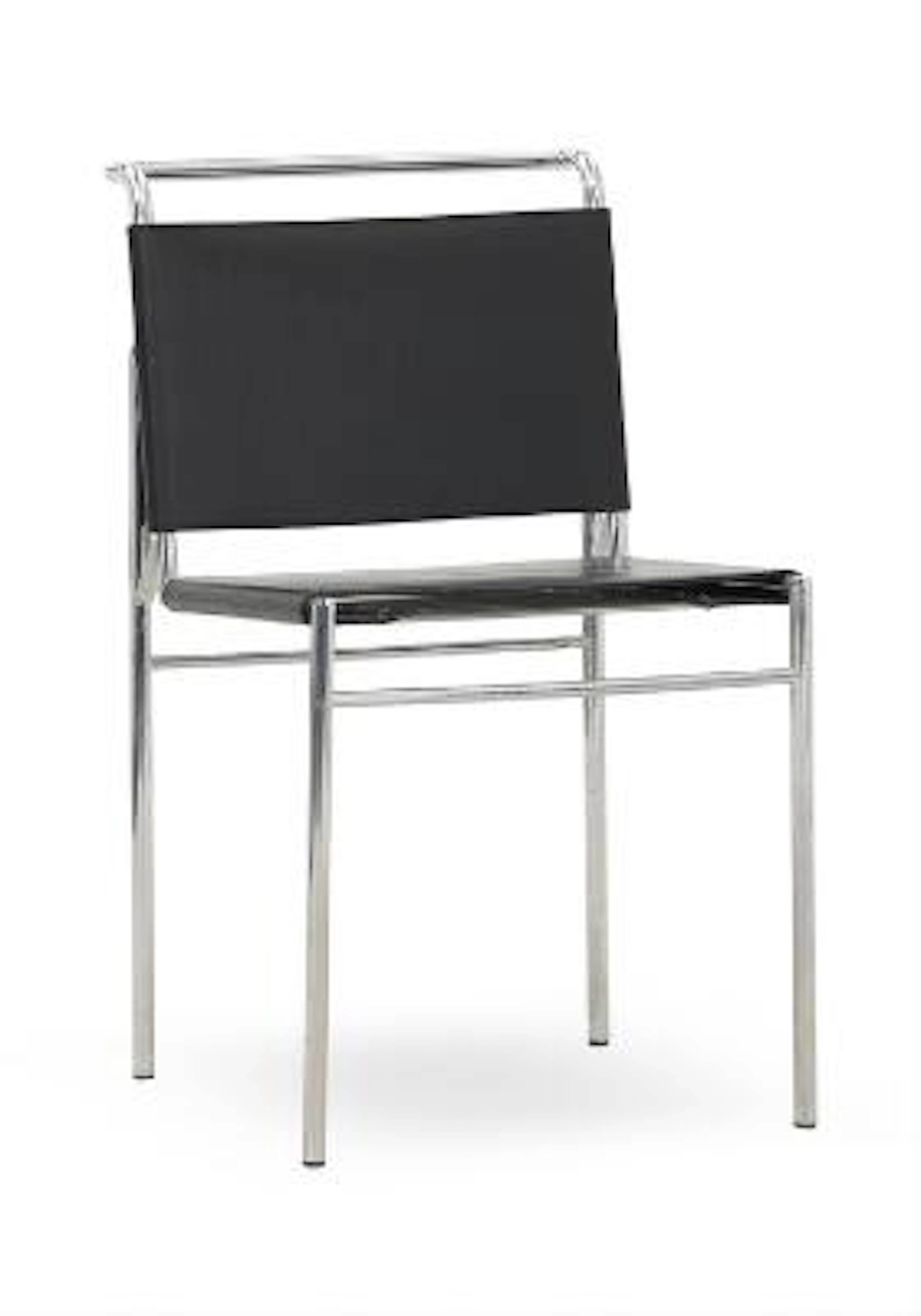 Eileen Gray: "Roquebrune Chair". Chromed steel chair. Seat and back