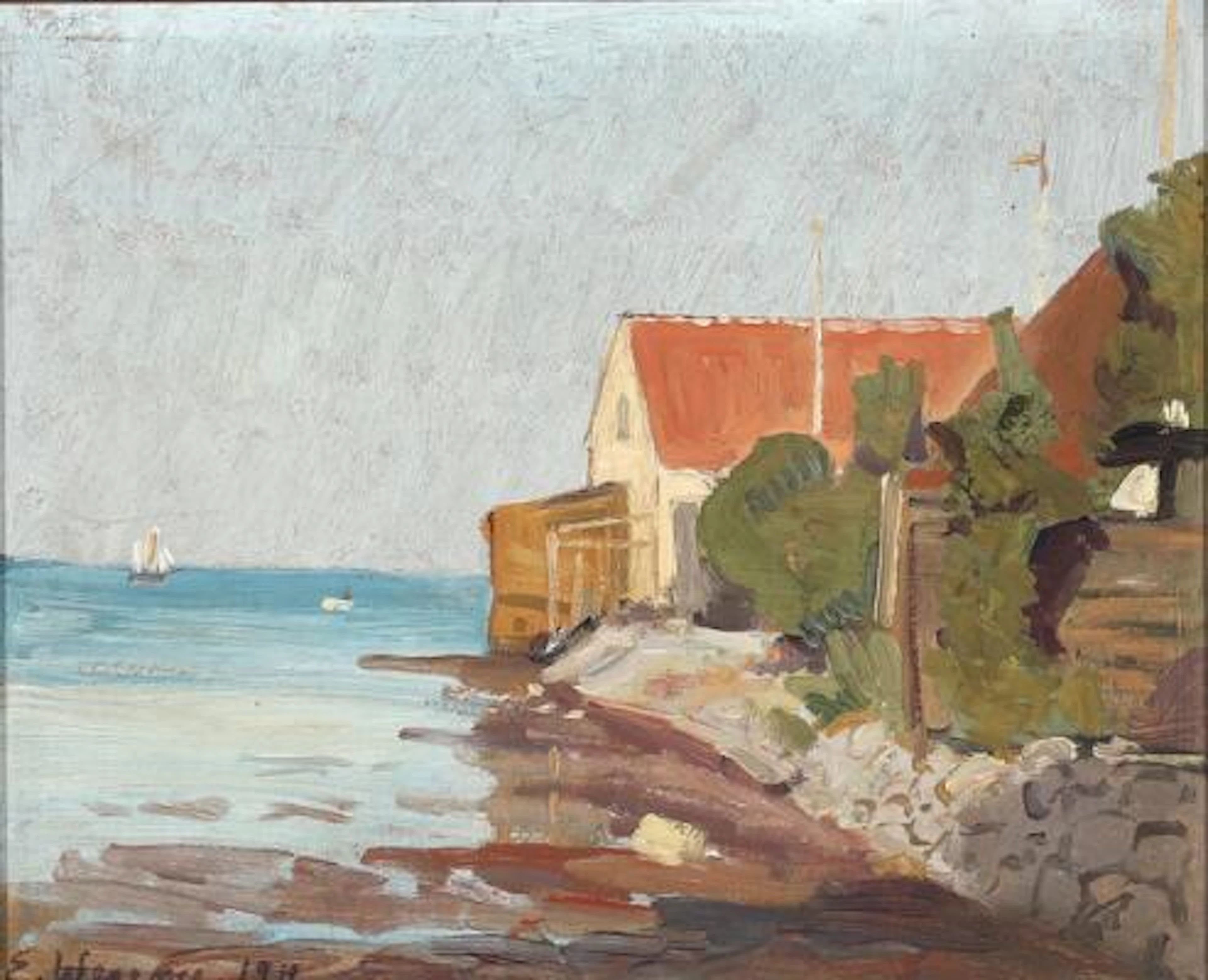 Lili Elbe (b. Einar Wegener): A view of the coast in Dragør, near