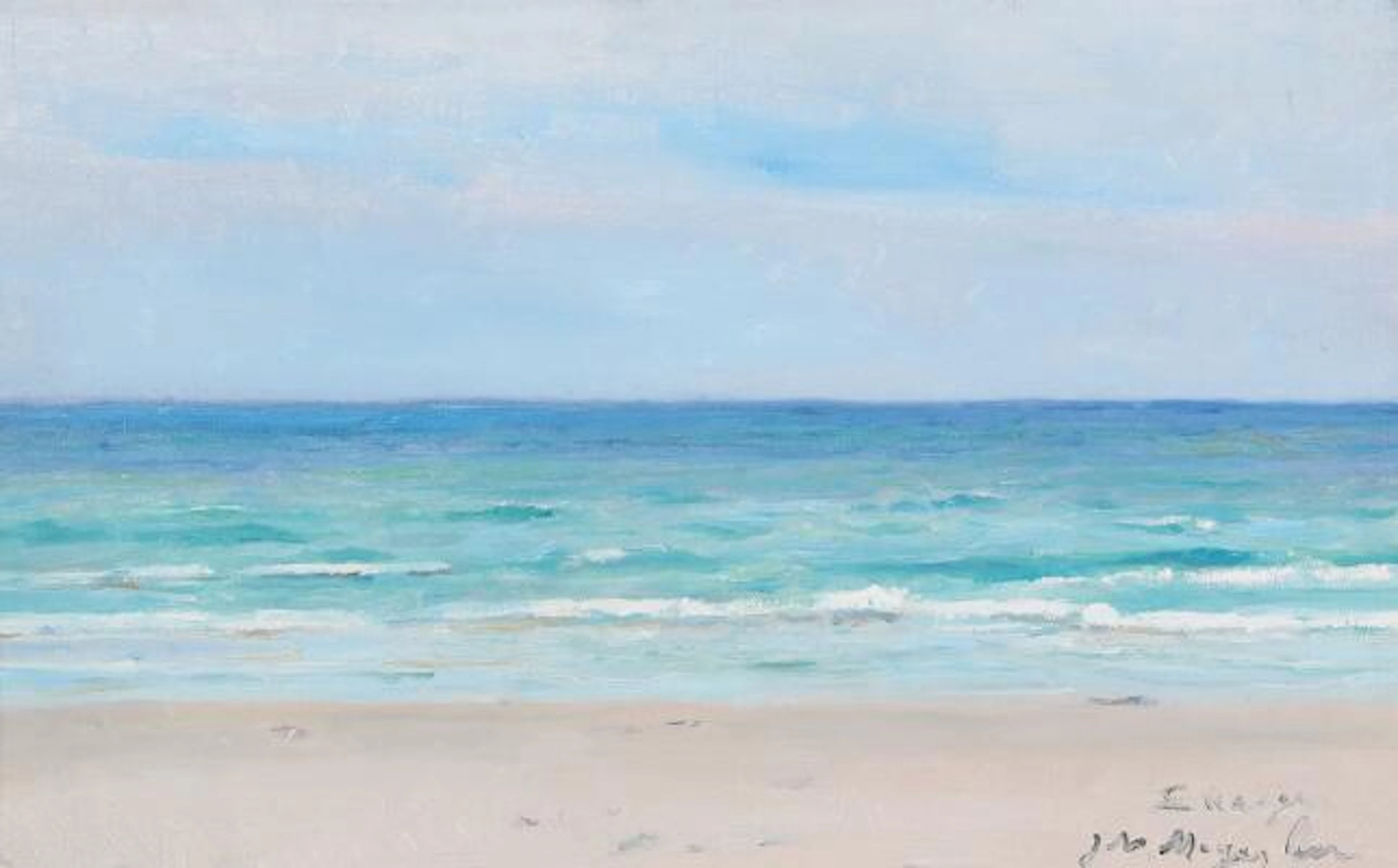 Johannes Meyer Andersen: Nordstranden, Skagen. Signed Johannes Meyer