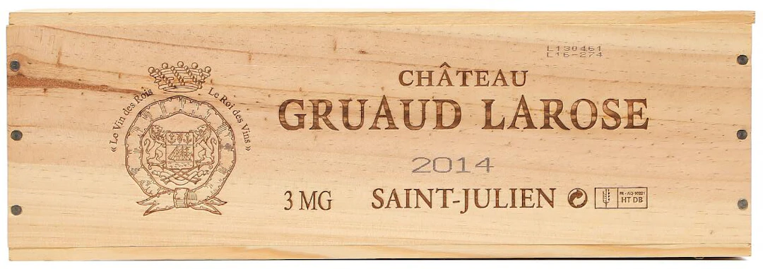 3 bts. Mg. Château Gruaud Larose, Saint - Julien. 2. Cru Classé 2014