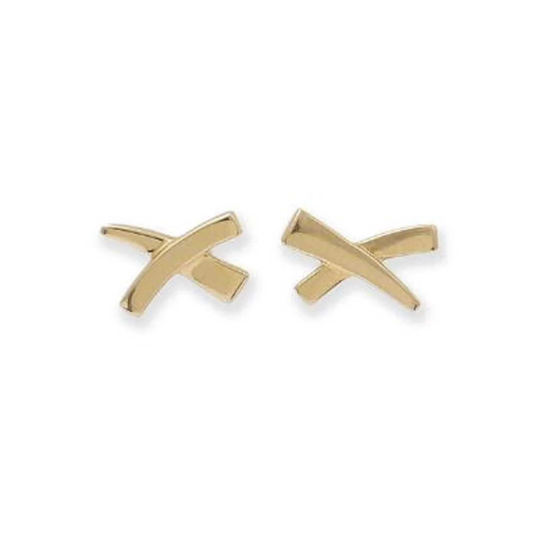 Tiffany & Co.: A pair of "X Kiss" ear studs of 18k gold. Paloma Grafitti