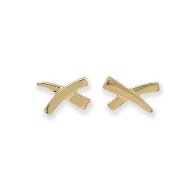 Tiffany & Co.: A pair of "X Kiss" ear studs of 18k gold. Paloma Grafitti