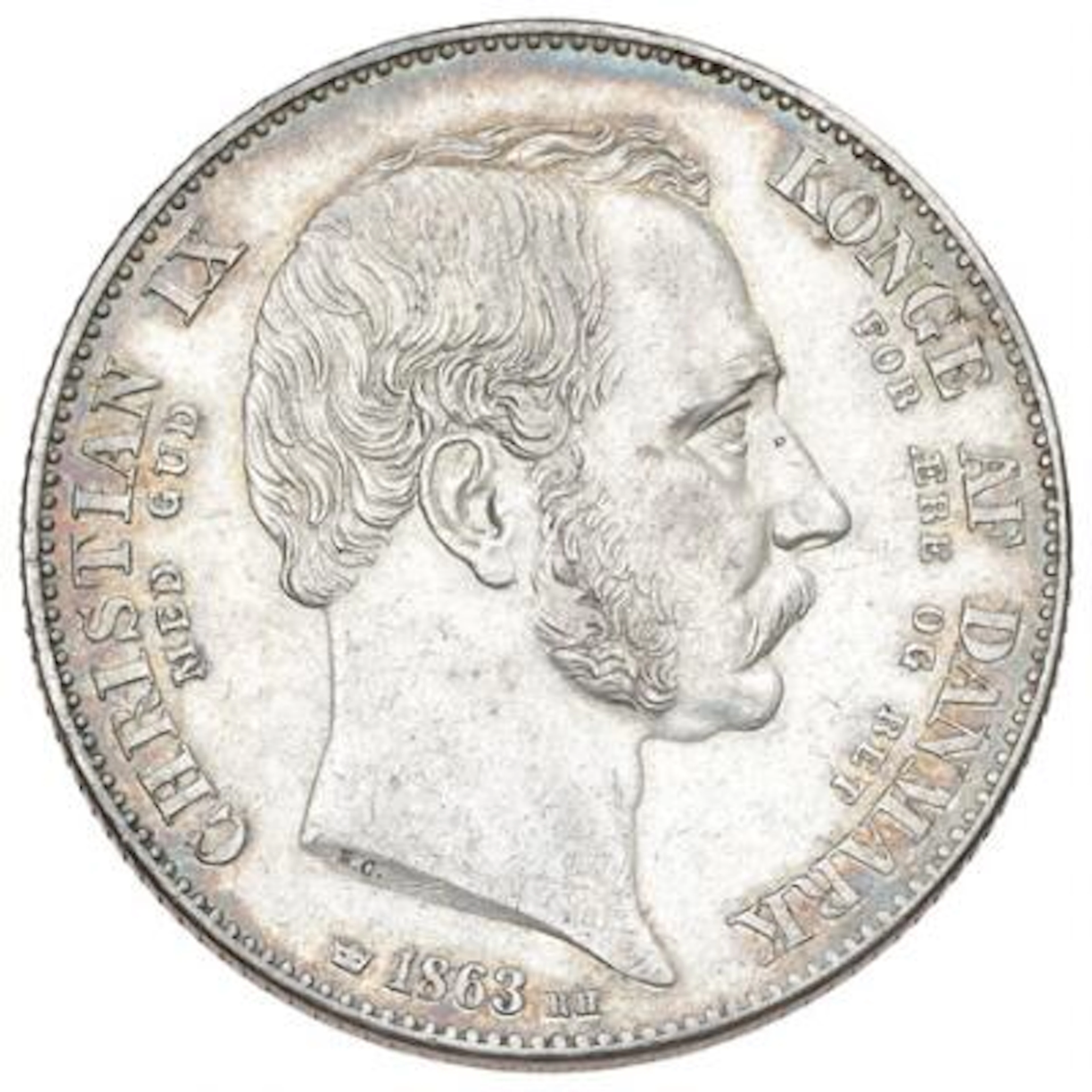 Christian IX, 2 rigsdaler 1863 RH, "Accession", H 3 – Bruun Rasmussen