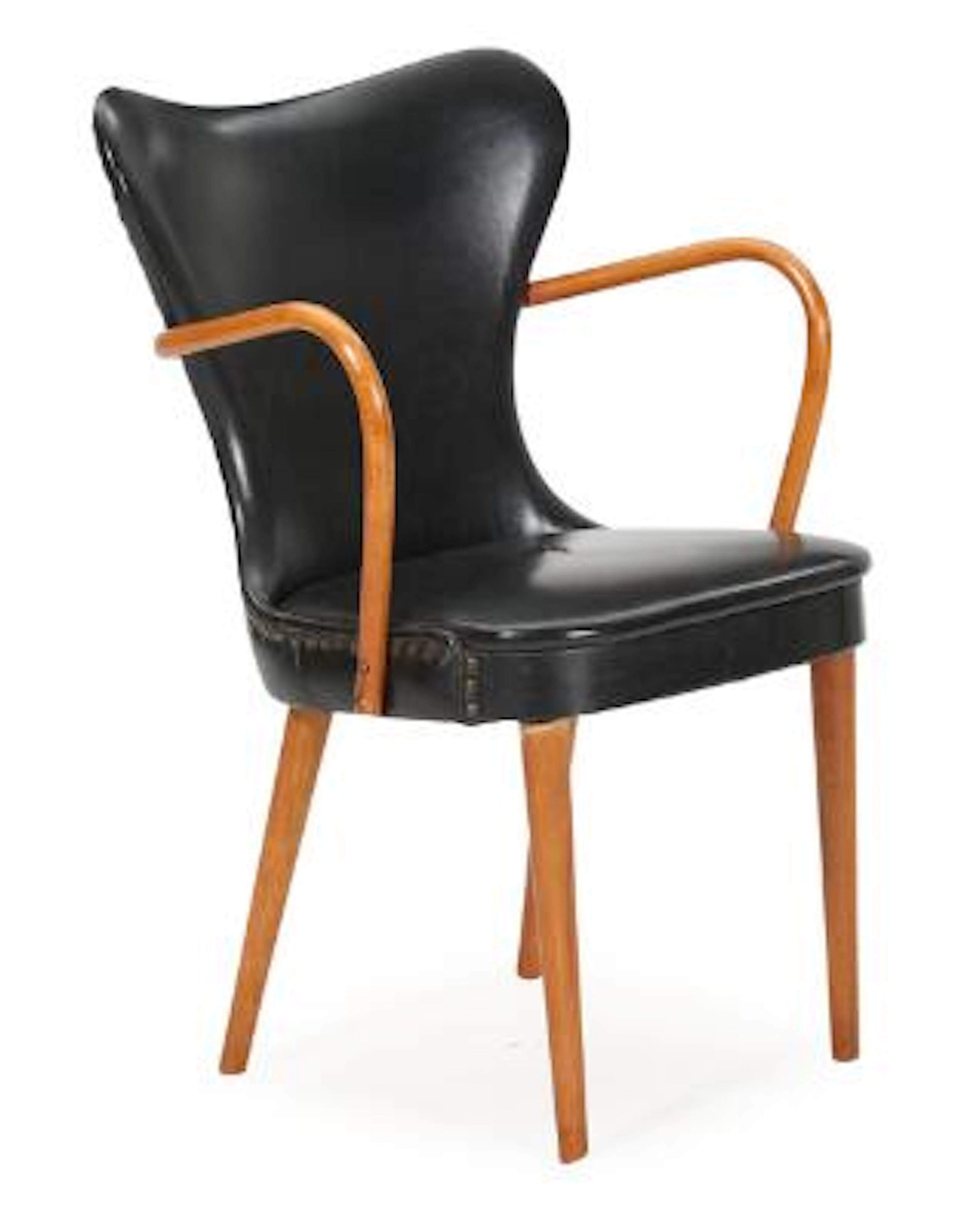Søren Hansen: Armchair with beech legs and armrests, seat and back