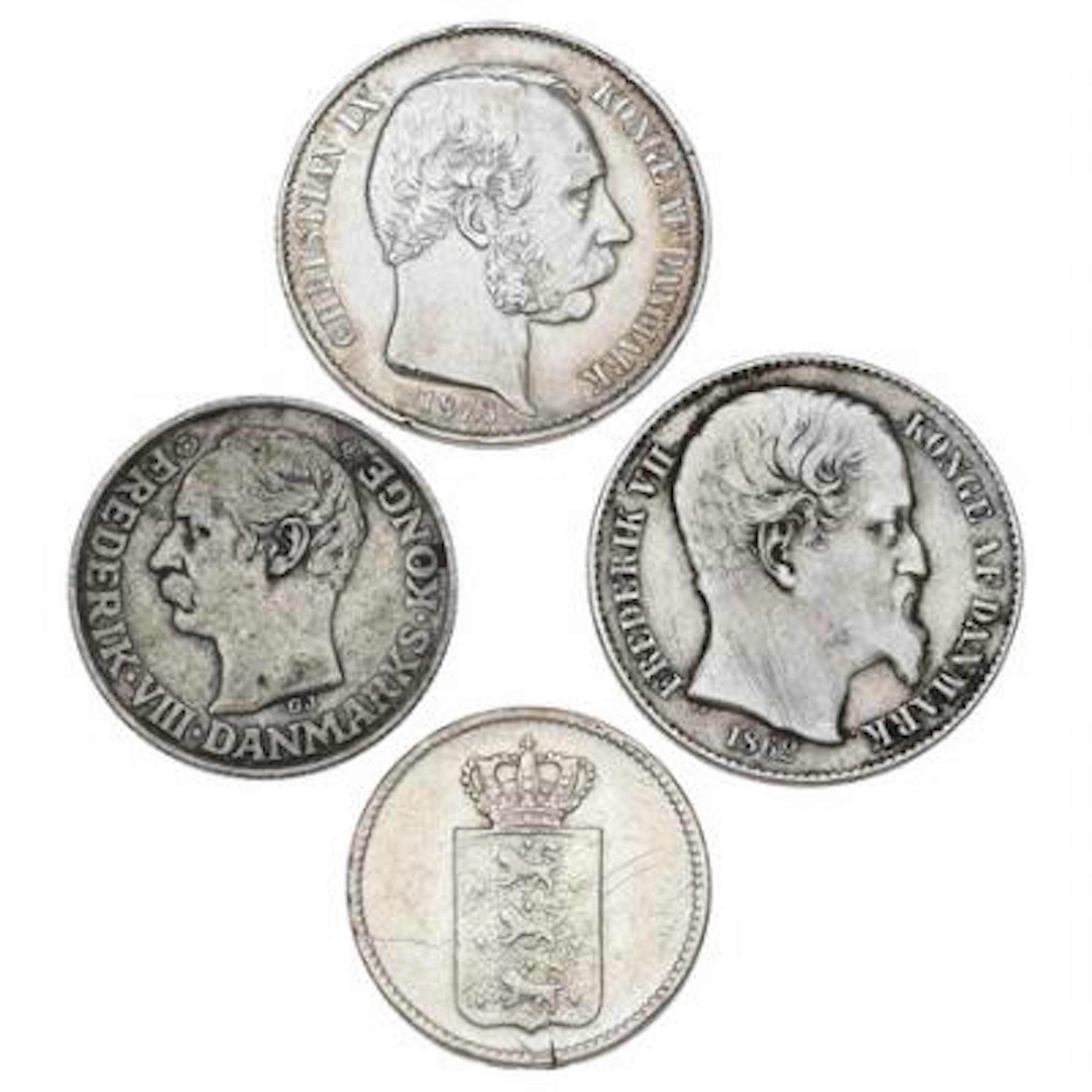Danish West Indies, collection of coins, in total 11 pcs – Bruun Rasmussen