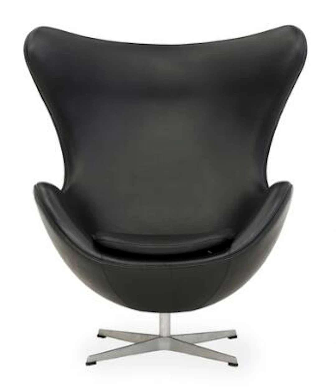 Arne Jacobsen: “The Egg Chair”. Swivel easy chair with satin polished