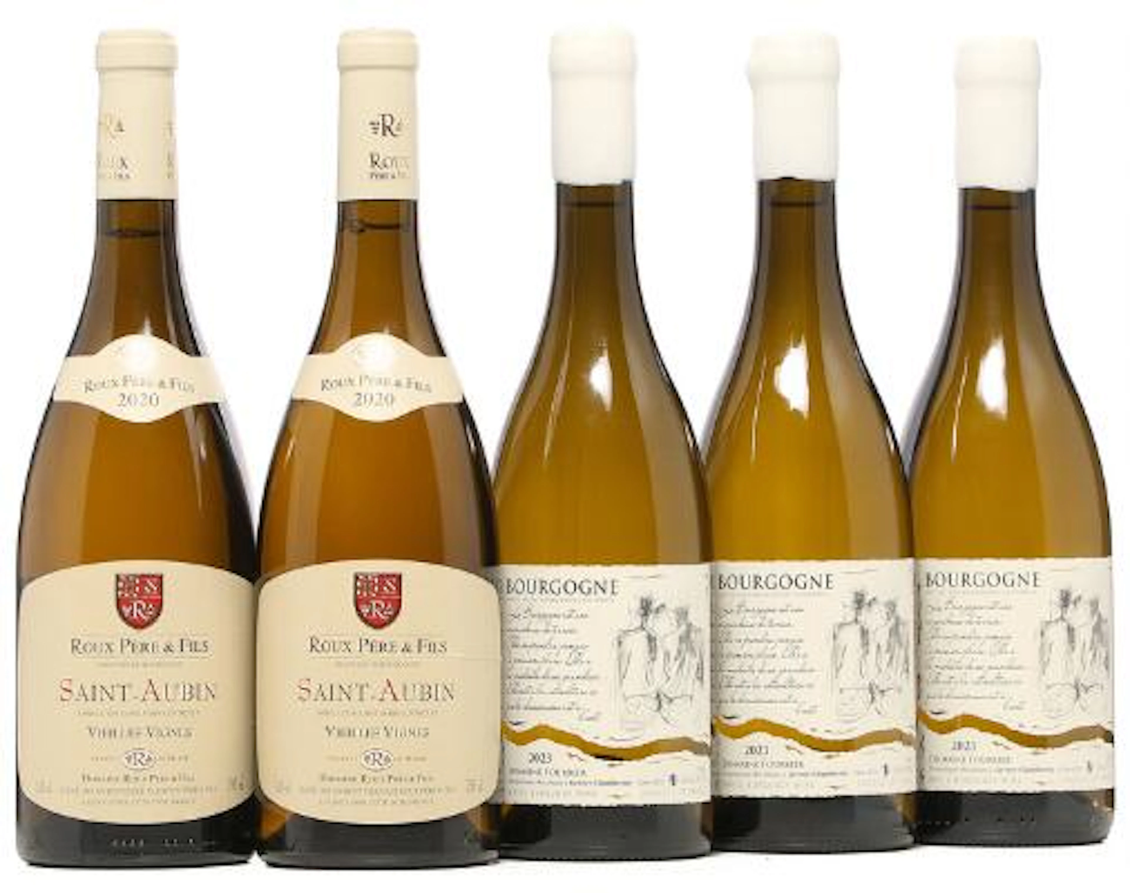 2 bts. Bourgogne, hvid 2020 A (hf/in). etc. Total 5 bts. – Bruun Rasmussen