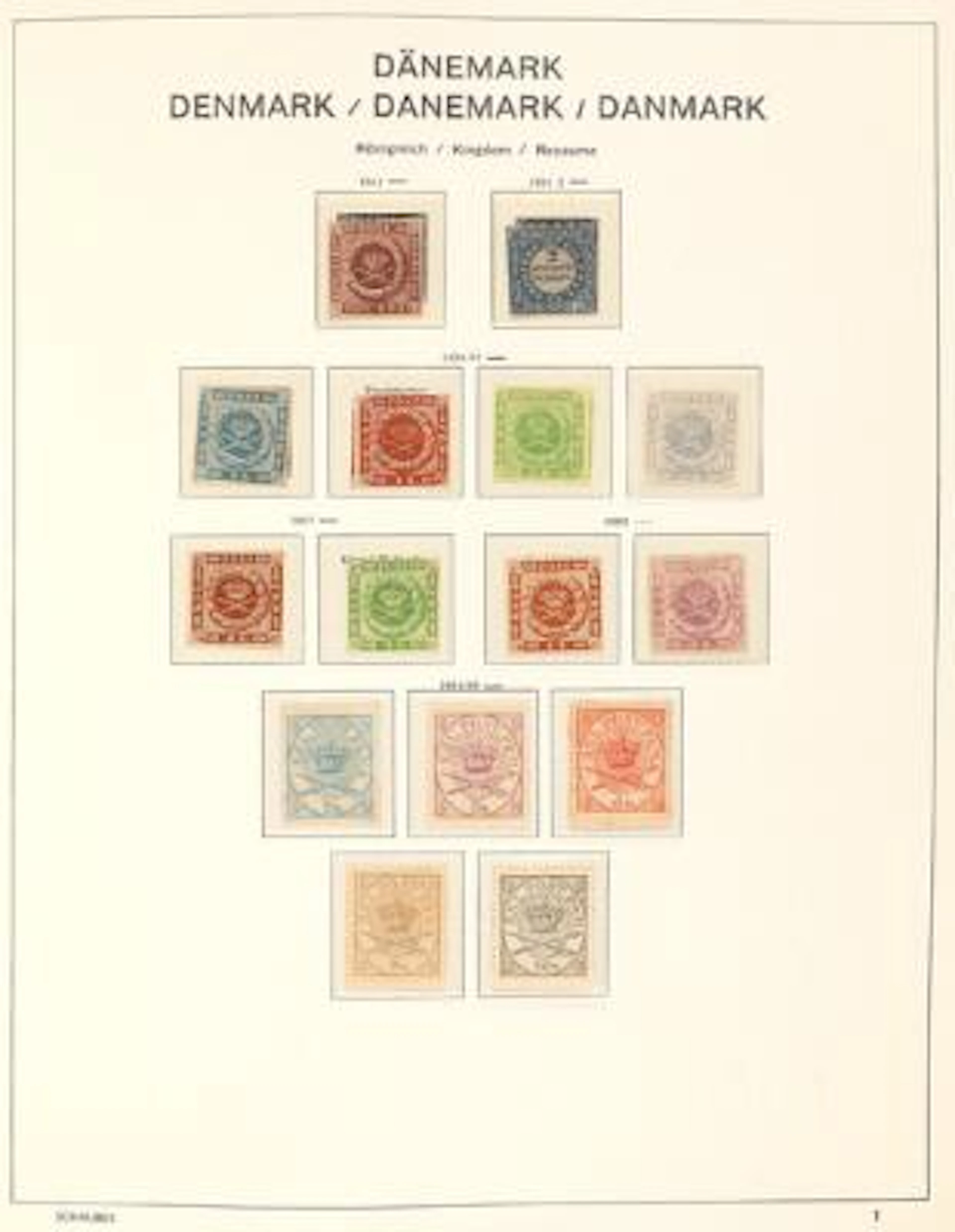 Denmark. 1851-1995. Very fine and almost complete mint/mint never
