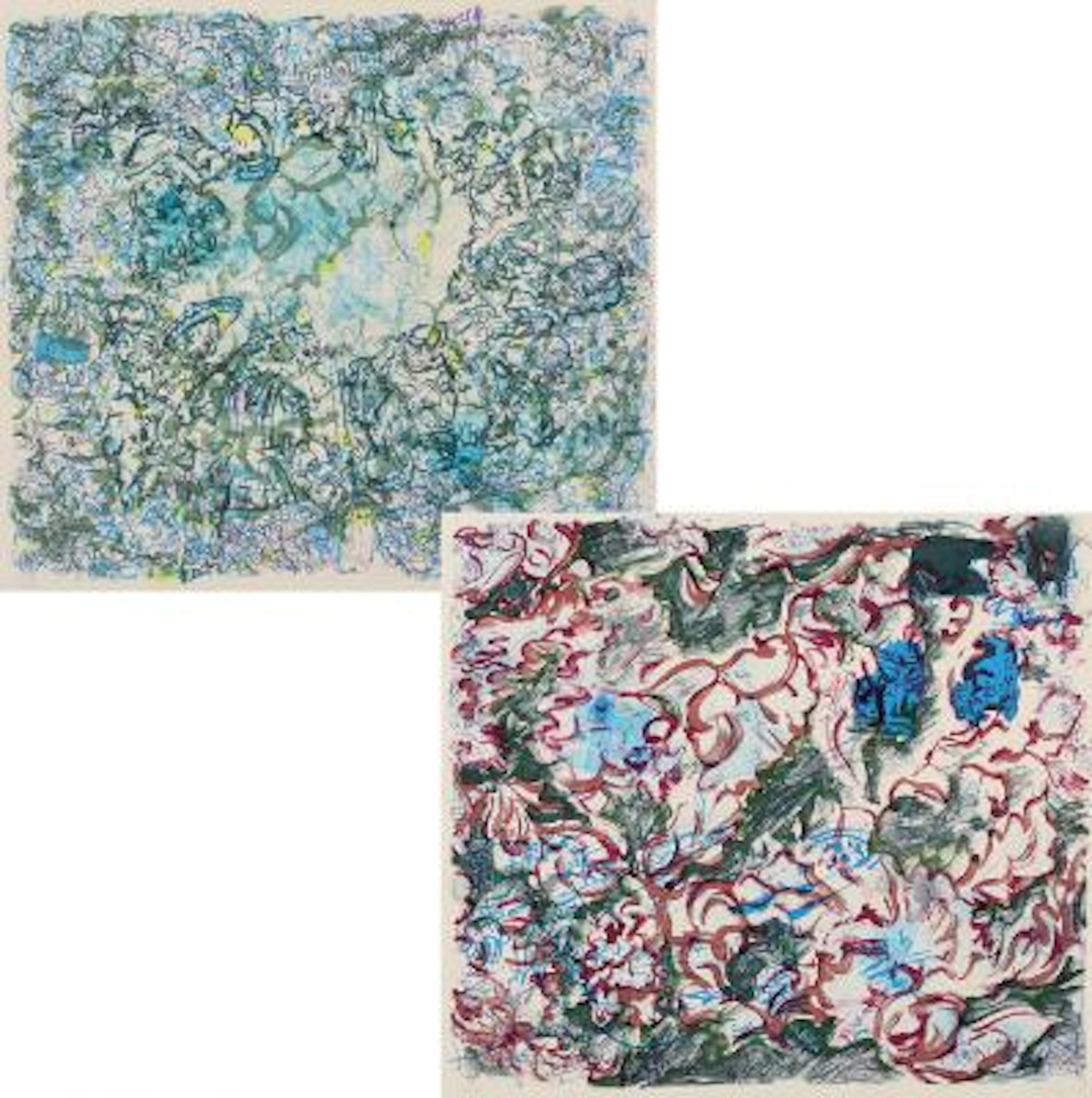 Per Kirkeby: “Rebeccas billedark”, 1974. Both signed Per Kirkeby 1974