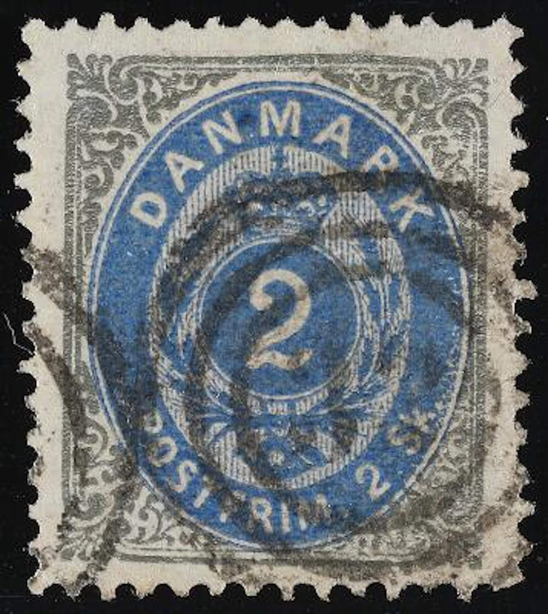 1871. 2 sk. 6.print. Pos. A90 with INVERTED FRAME. Fine used copy.