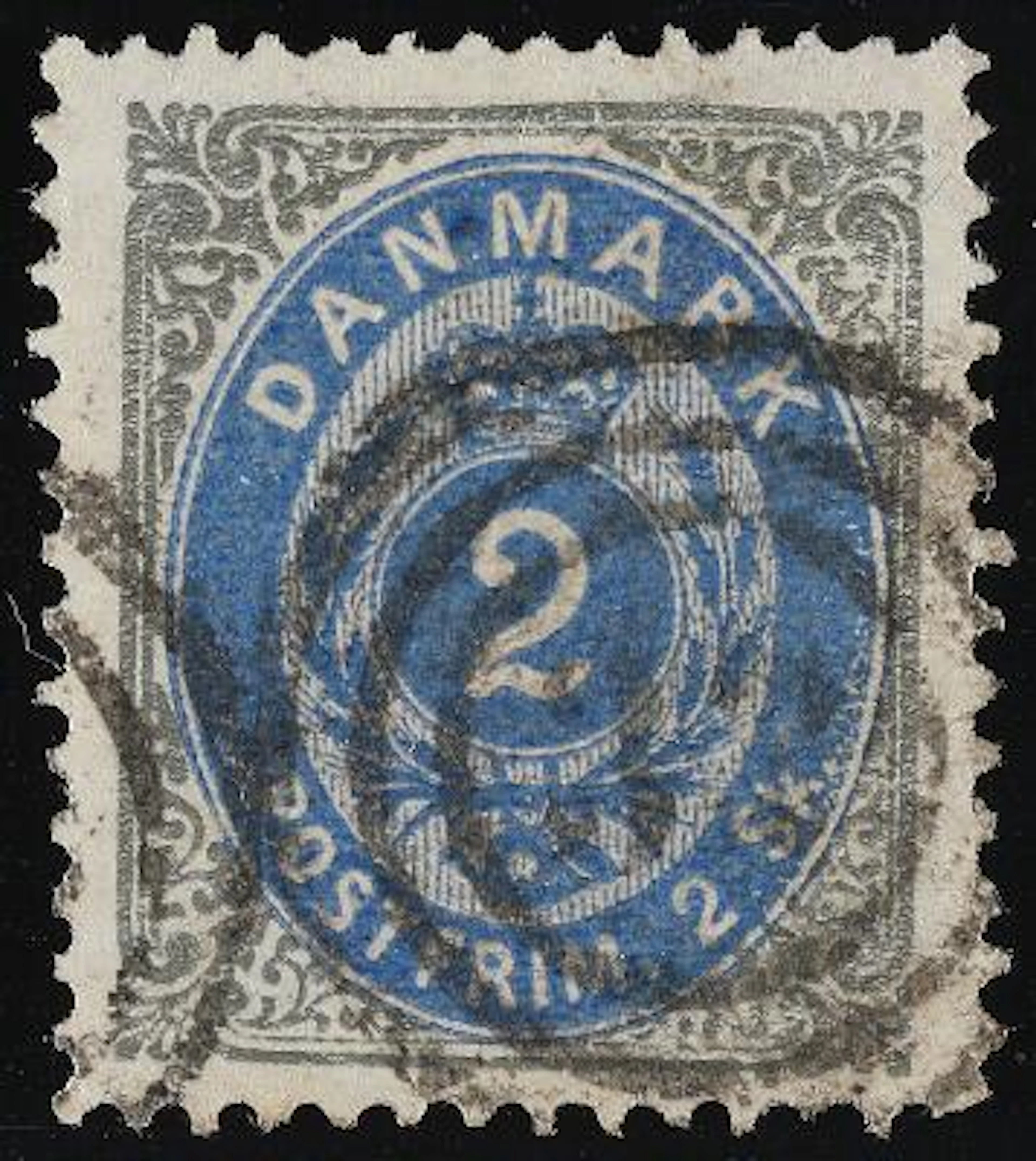 1871. 2 sk. 6.print. Pos. A90 with INVERTED FRAME. Fine used copy.