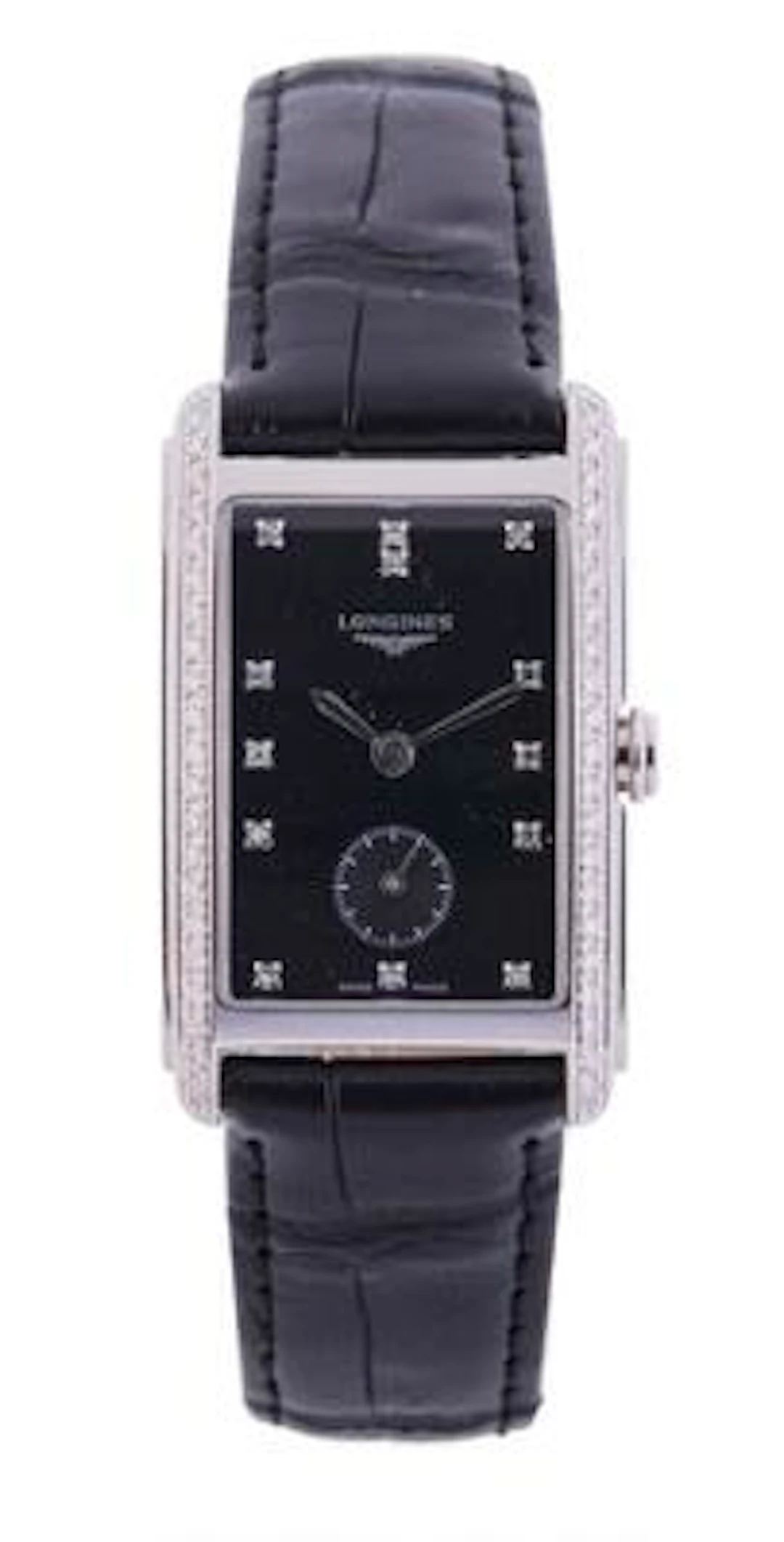 Longines: Dolce Vita of steel with diamond-set dial, ref. L5.512.0.57.0.